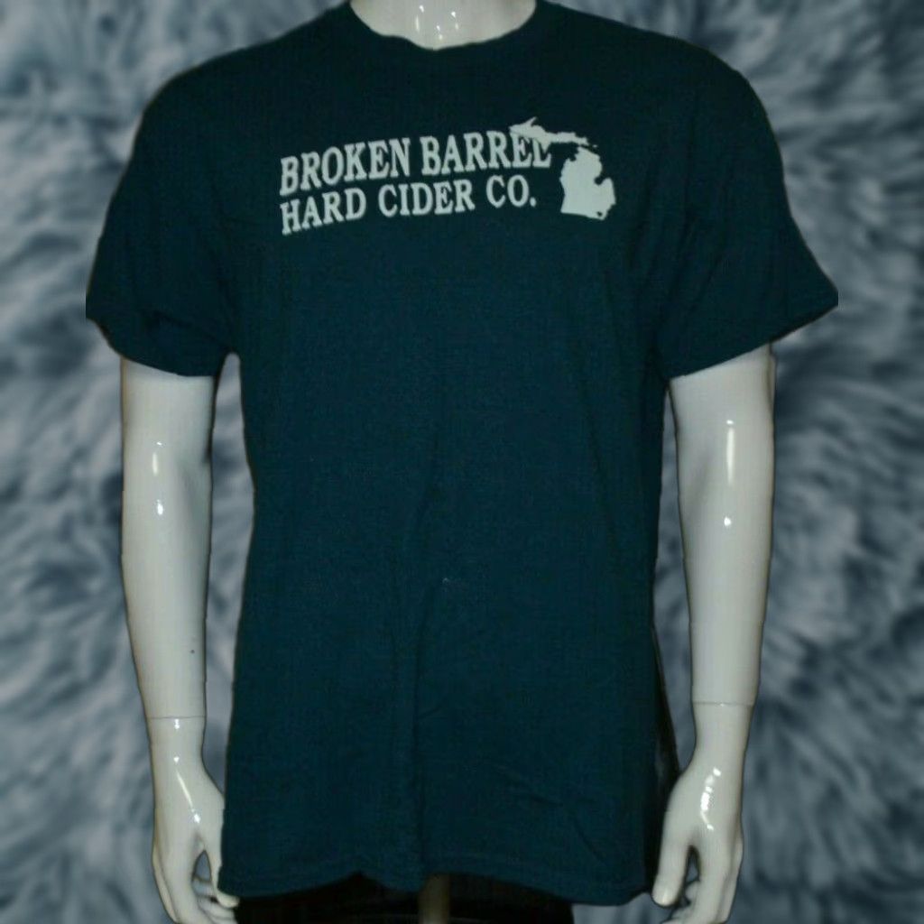 Gildan Broken Barrel Hard Cider Co T Shirt Large Men Shirt Regular Size L Blue Graphic Tee Size US L / EU 52-54 / 3 - 1 Thumbnail