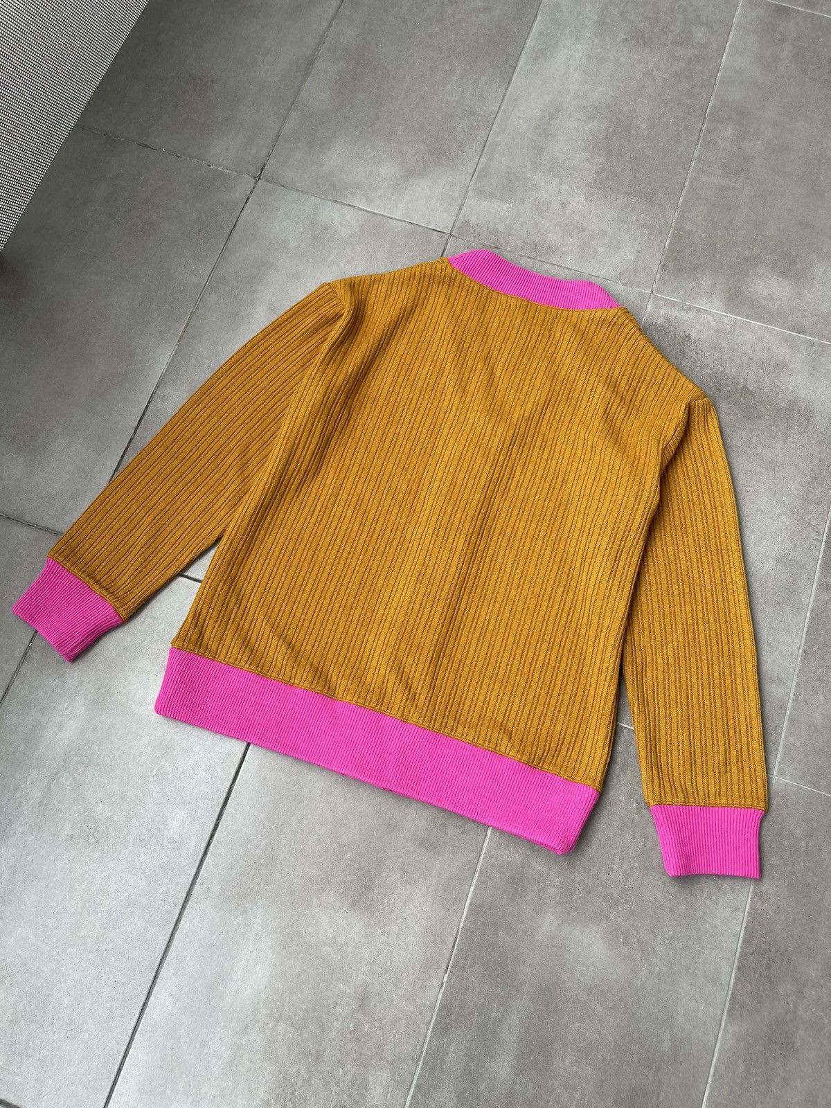 Viktor & Rolf !DS! FW22 Viktor & Rolf Logo Pink Brown Wool Cardigan Size US XL / EU 56 / 4 - 11 Thumbnail
