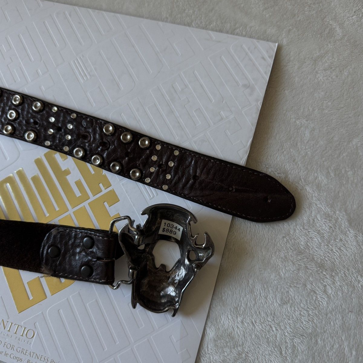 Other I.V.Y Rare Vintage Skull Belt Size 34 - 7 Thumbnail