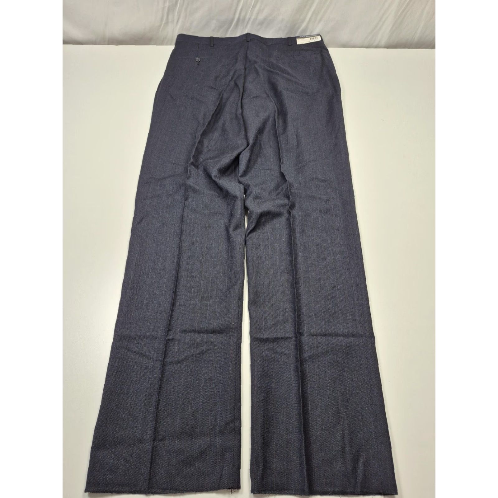 Vintage VTG John Alexander Dress Pants Mens 38x36 Blue Wool Pleated Straight Unhemmed Size US 38 / EU 54 - 5 Thumbnail