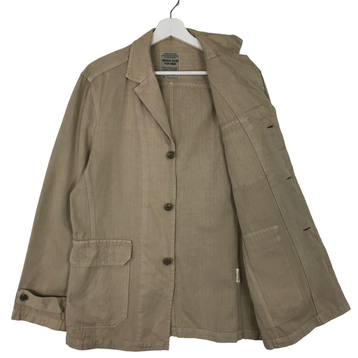 Japanese Brand × Nicole Club 💥 NICOLE CLUB FOR MEN HARRINGBONE TWILL CHORE JACKET Size US M / EU 48-50 / 2 - 6 Thumbnail