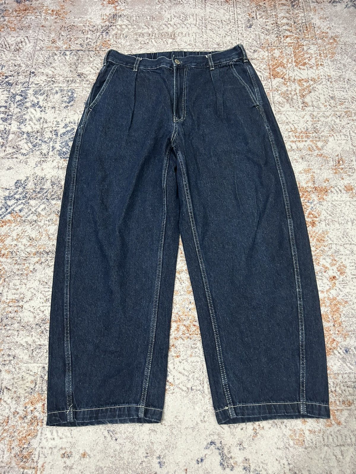 GU × Japanese Brand × Yohji Yamamoto Gu japan Wide Leg Baggy Jeans Yohji style Size US 30 / EU 46 - 2 Thumbnail
