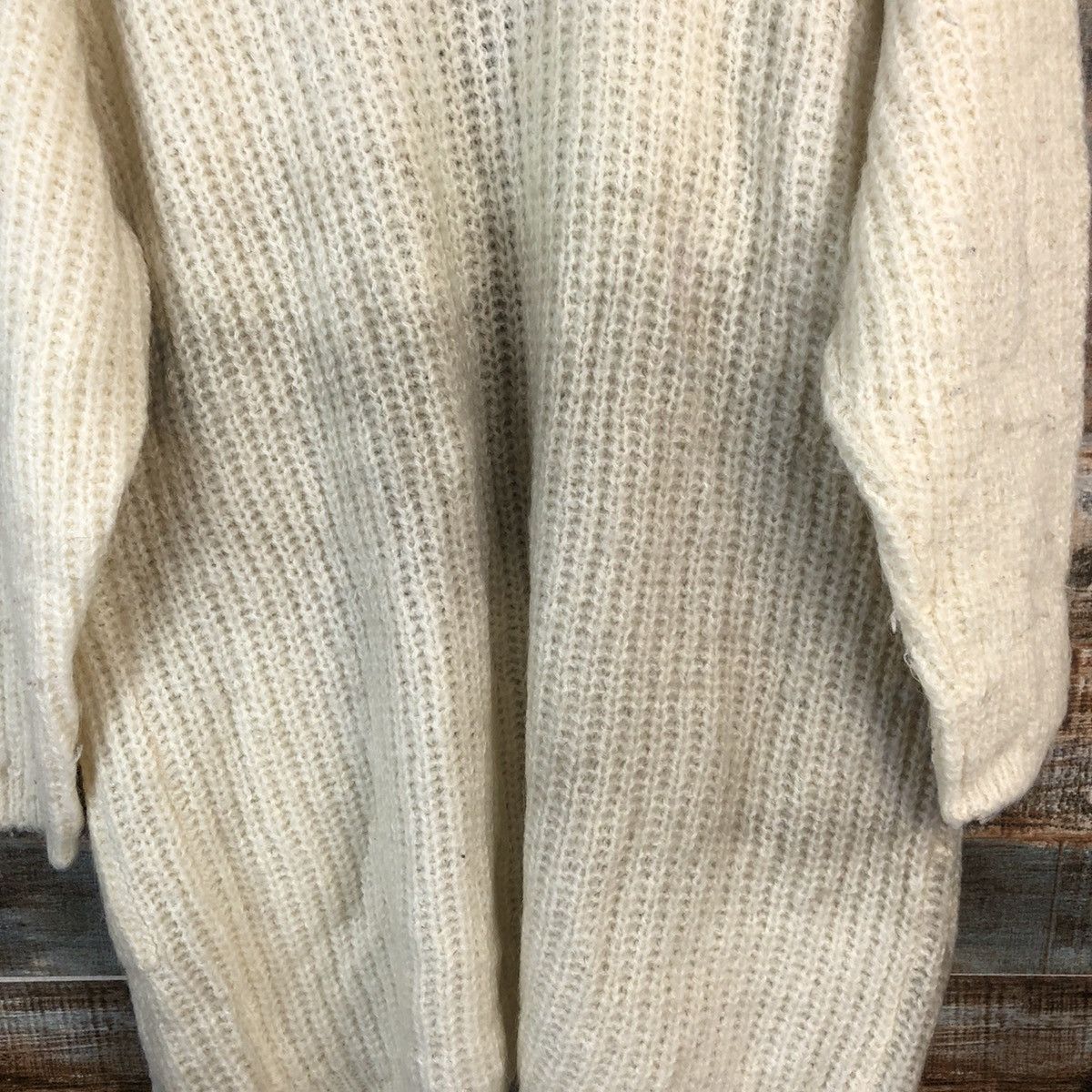 Homespun Knitwear × Japanese Brand PX White vintage Cardigan Knitwear #A2213 Size L / US 10 / IT 46 - 18 Thumbnail