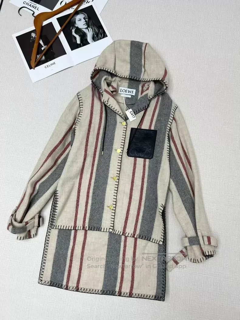 Loewe Loewe Striped Hooded Jacket Cardigan Size XS / US 0-2 / IT 36-38 - 2 Thumbnail