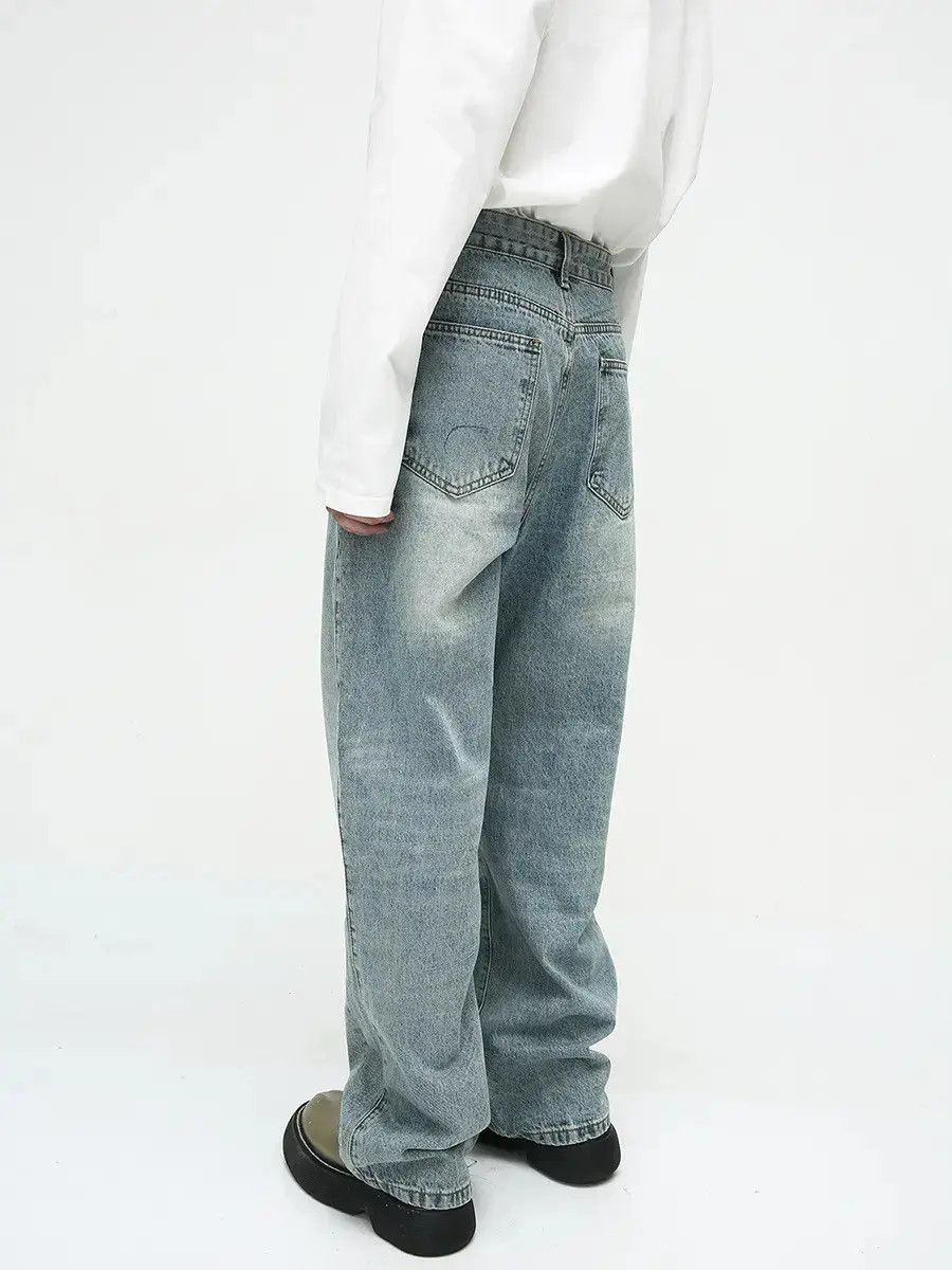 Japanese Brand Retro loose wide leg straight leg jeans Size US 32 / EU 48 - 2 Thumbnail