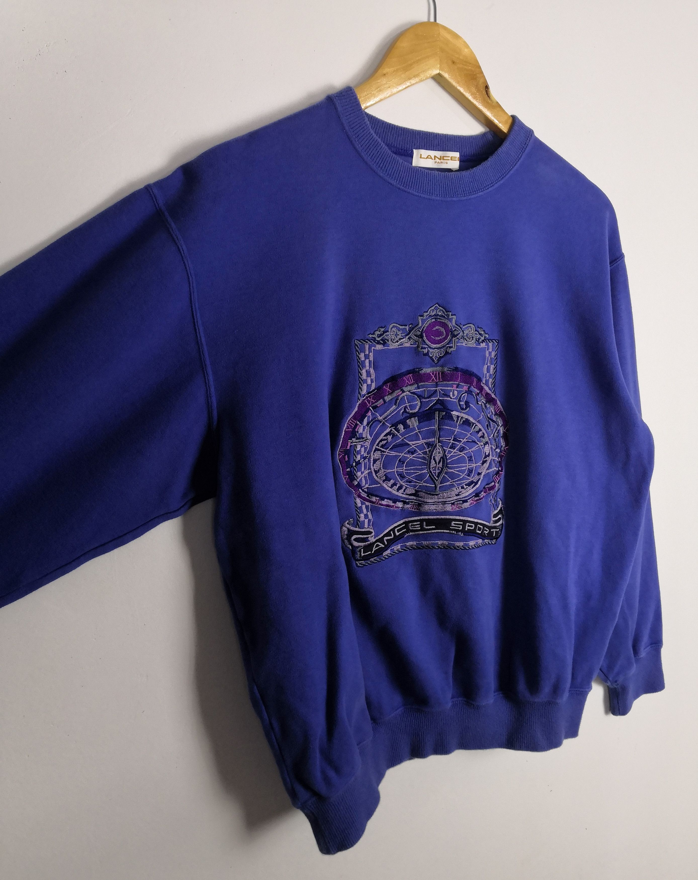 Lancel Vintage 90s Lancel Sweatshirt Embroidery Big Logo Size US L / EU 52-54 / 3 - 3 Thumbnail