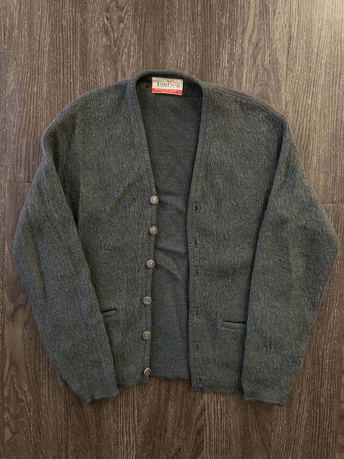 Vintage '60s Jantzen Dark Green Mohair Kurt Cobain Cardigan | Grailed