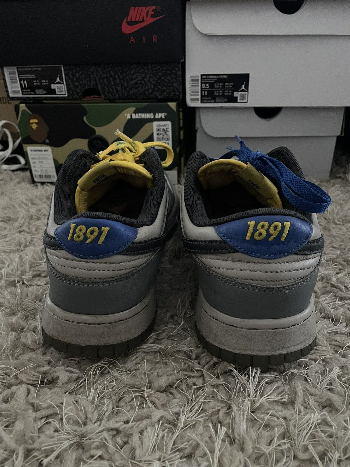 Nike Nike Dunk Low North Carolina At&T x Auggies Size US 12 / EU 45 - 6 Thumbnail