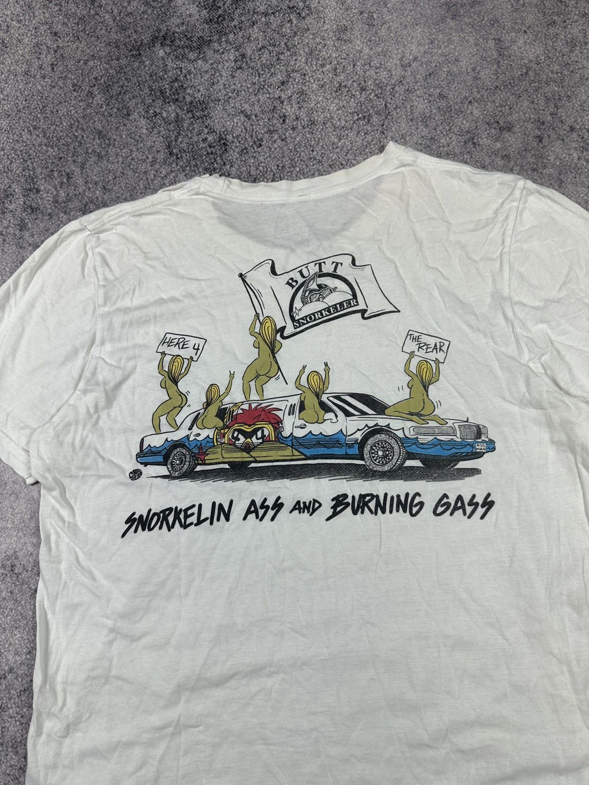 Vintage Y2K Butt Snorkeller Logo Girls T-shirt Streetwear Rare L Size US L / EU 52-54 / 3 - 2 Thumbnail