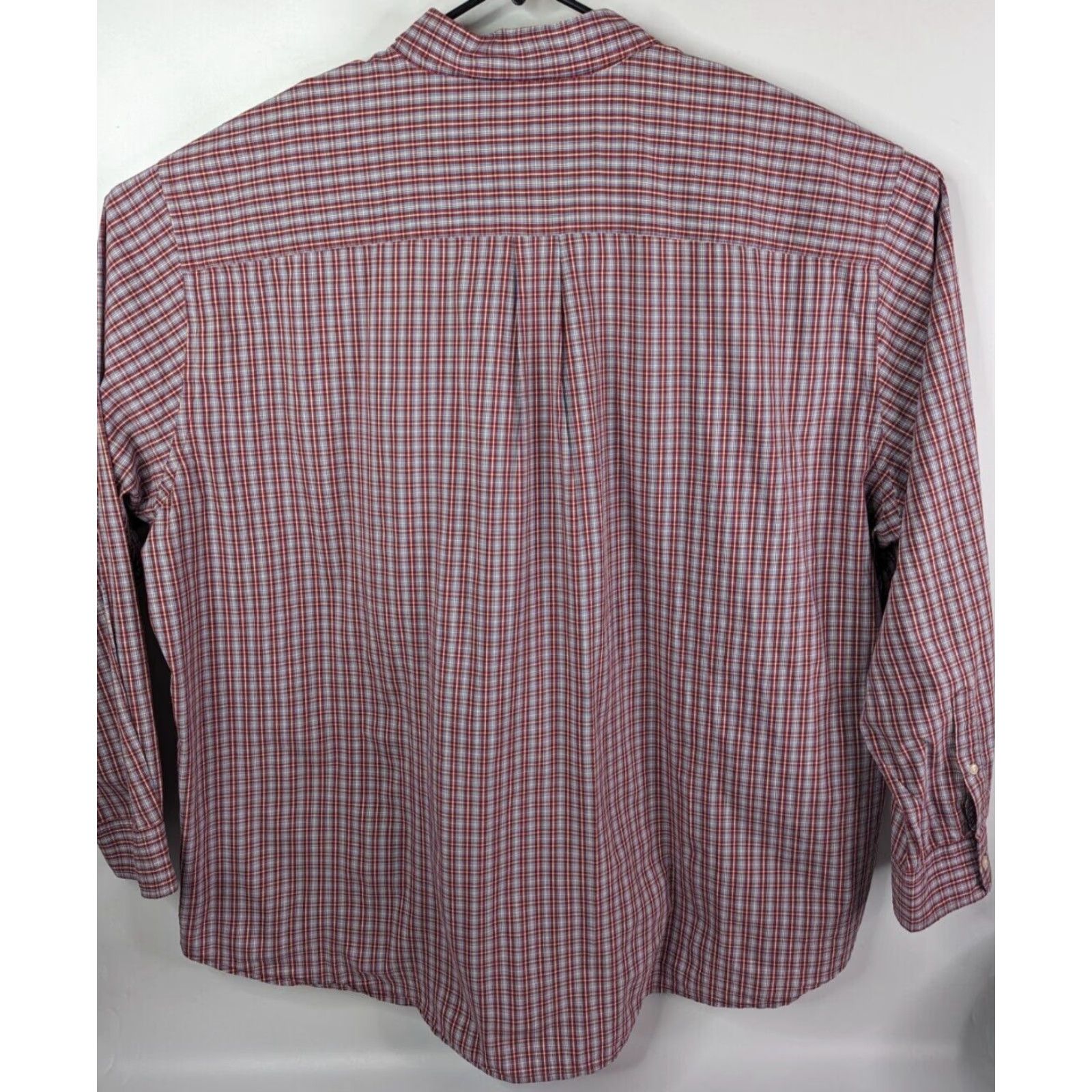 Vintage Foundry Shirt 4XLT Red Plaid Button Long Sleeve Easy Care (Defect) Size US XXL / EU 58 / 5 - 5 Thumbnail