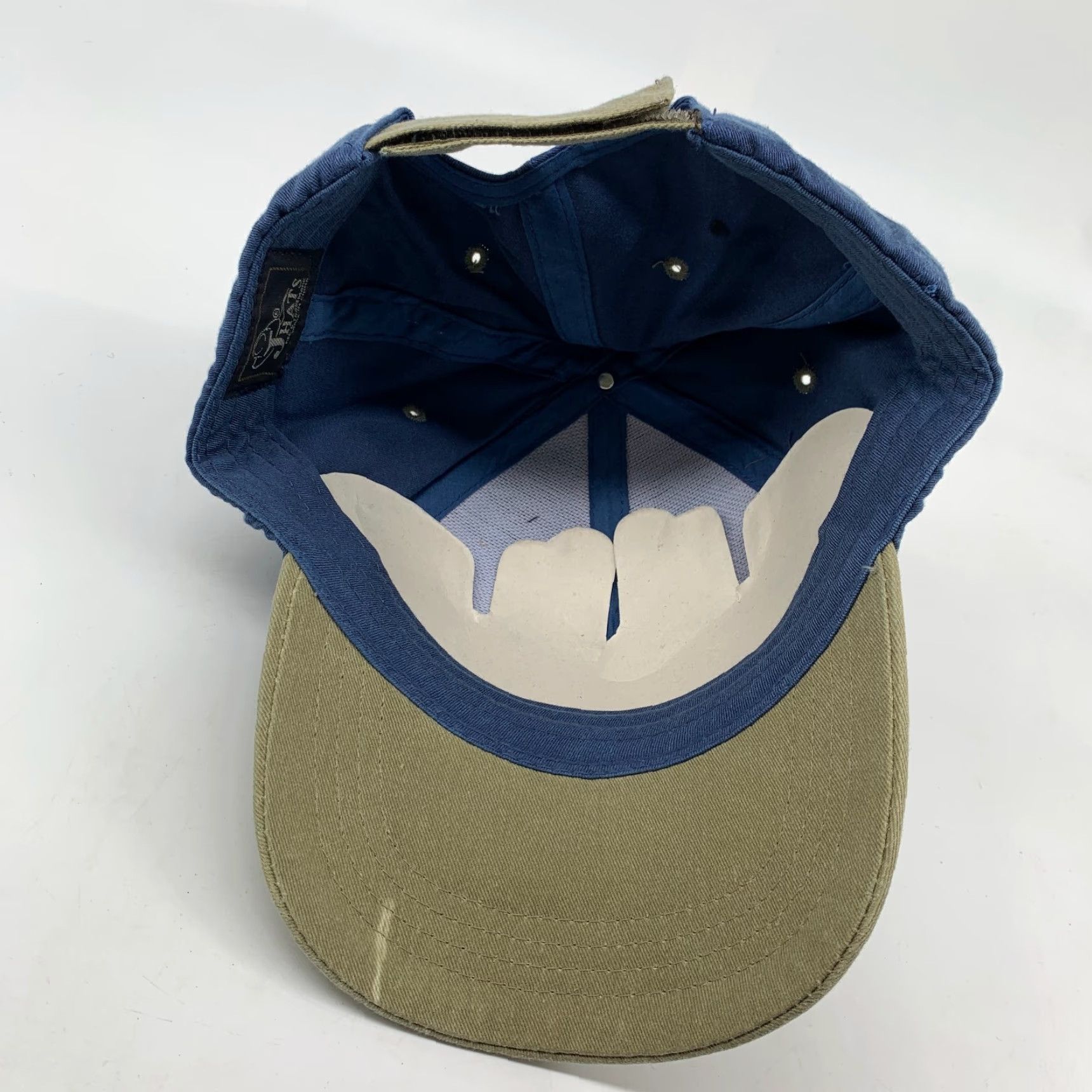 Vintage Jhat's Men's Blue Green Size Matters Adjustable Strapback Baseball Hat Size ONE SIZE - 4 Thumbnail