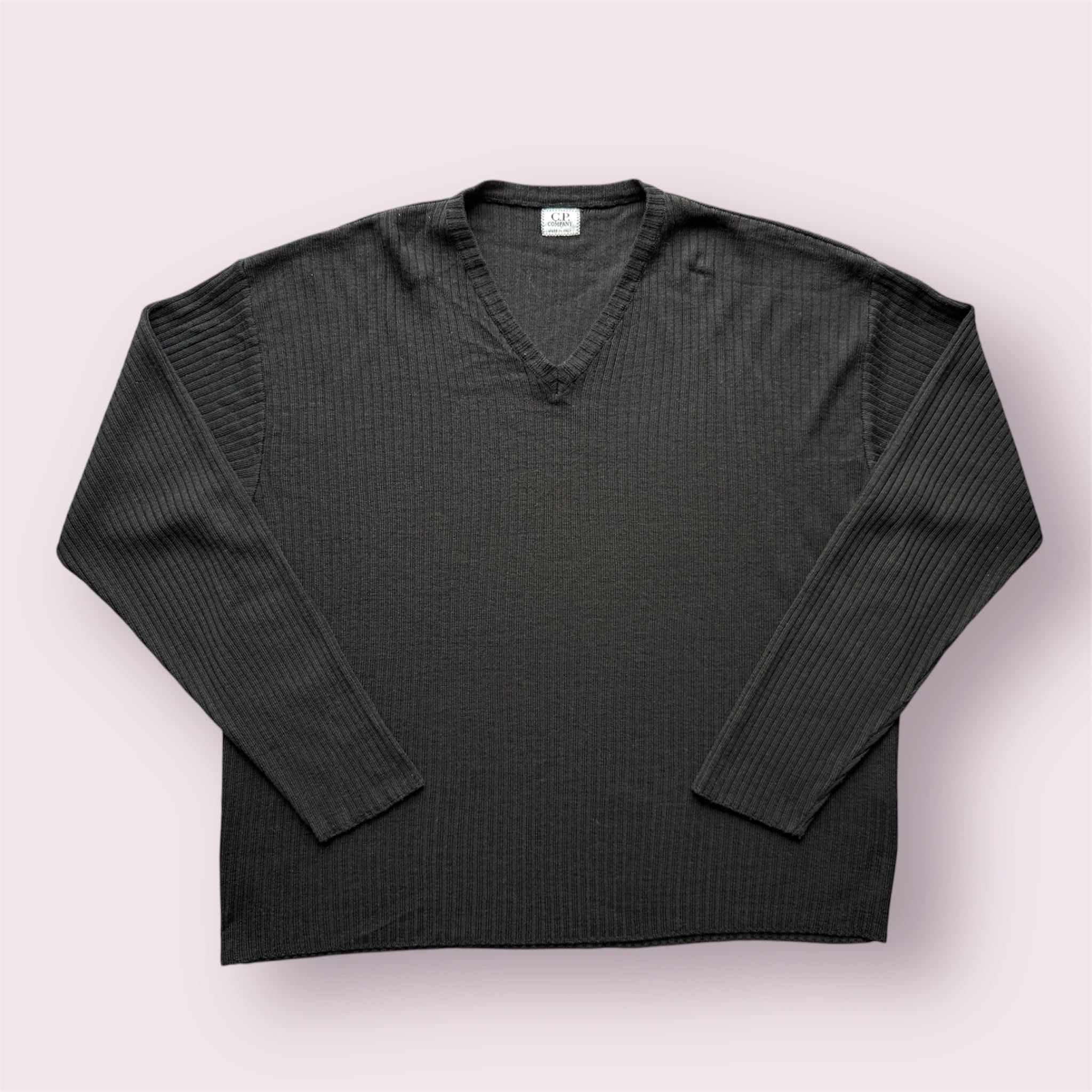 C.P. Company × Vintage Vintage C.P. Company AW97 V-Neck Lana Wool Knitwear Size US L / EU 52-54 / 3 - 1 Thumbnail