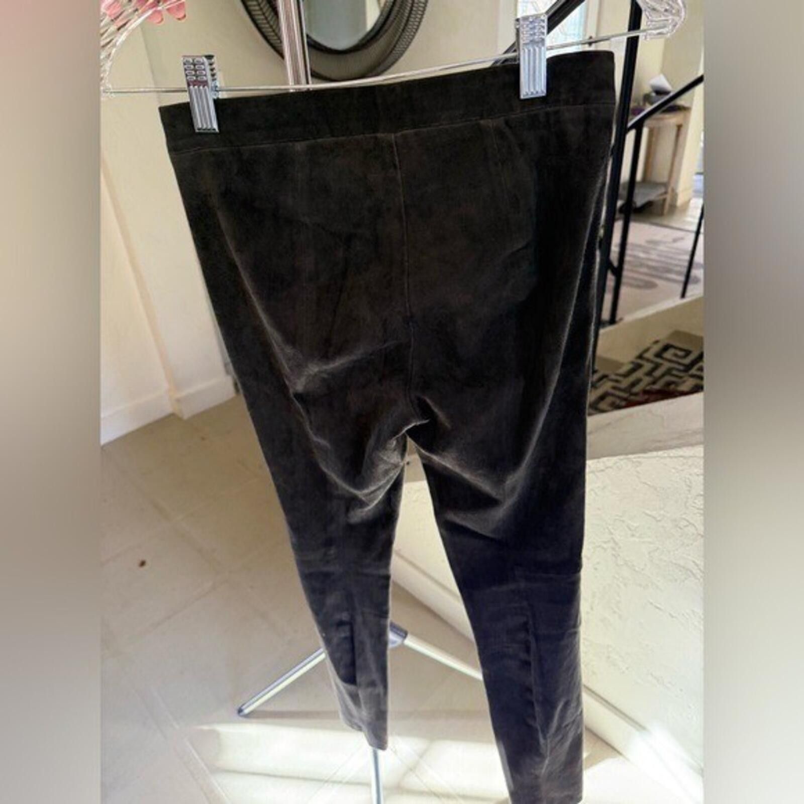 Vince Vince 100% Lamb Leather Pull-On Leggings Black Charcoal XS Size 26" / US 2 / IT 38 - 5 Thumbnail