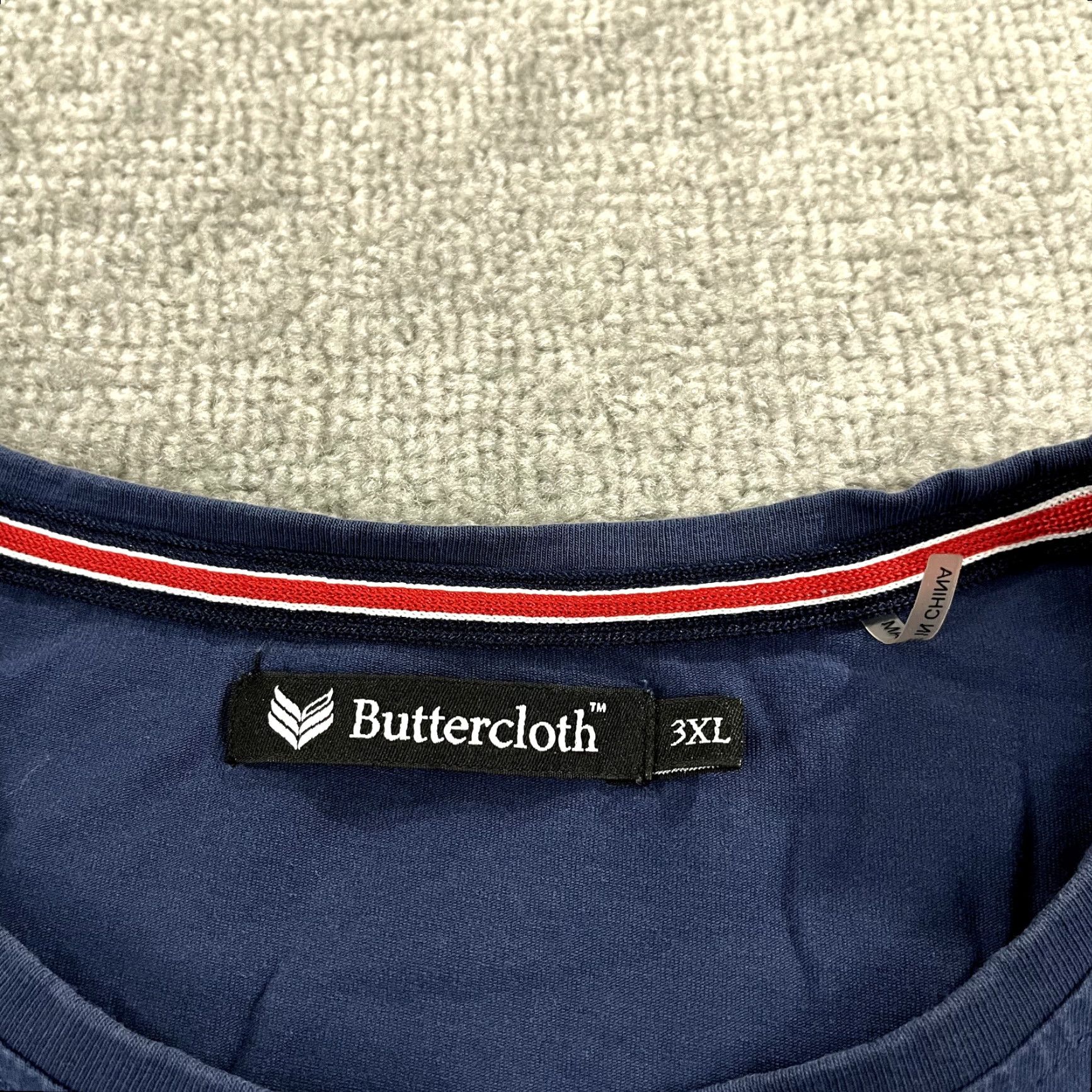 Vintage Buttercloth Shirt Men 3XL Blue Short Sleeve Tee Casual Stretch Crew Neck Cotton Spandex Size US XXL / EU 58 / 5 - 3 Thumbnail