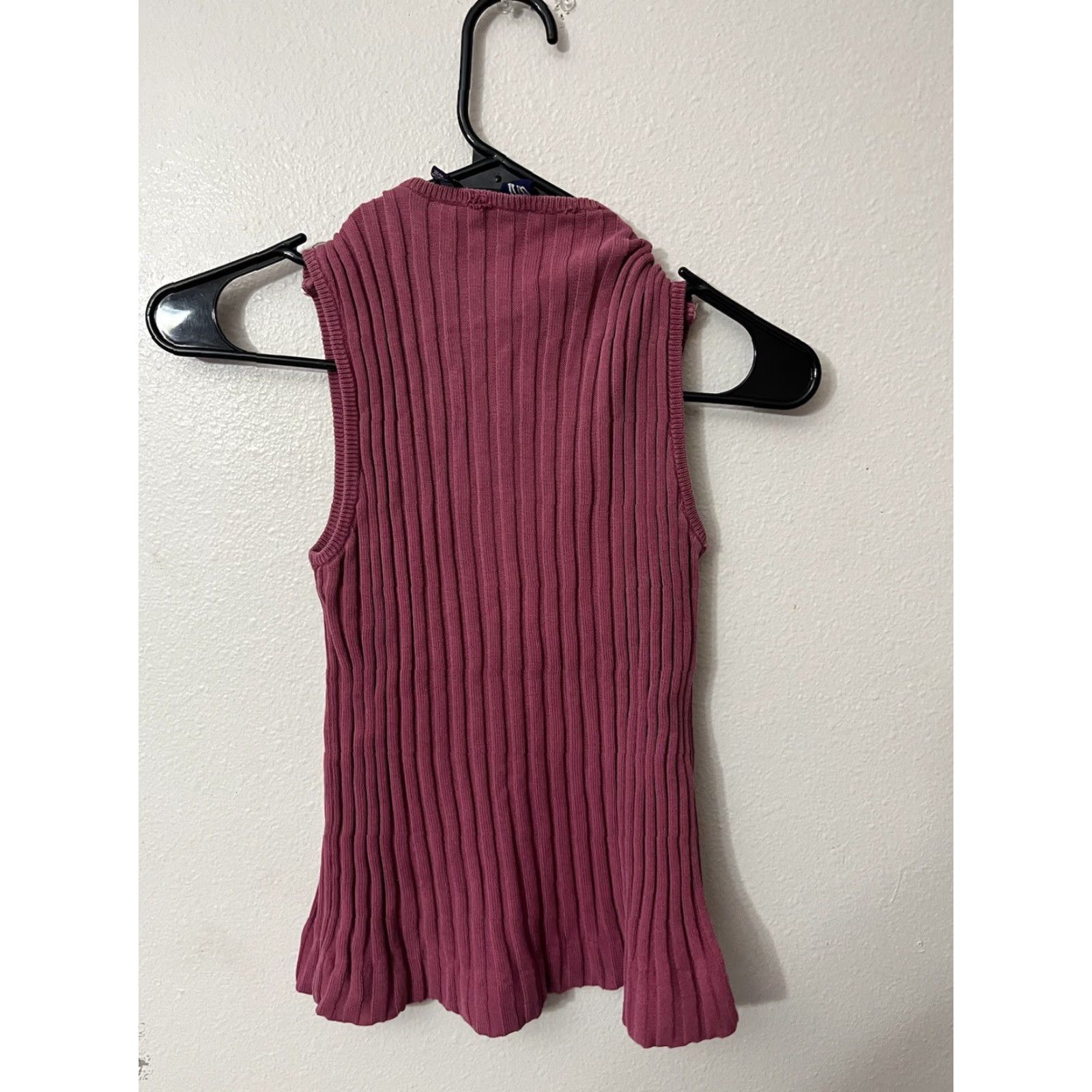 Gap VINTAGE Gap Pullover Sweater Vest - Women - Size Large - 100% Cotton - Pink - Sleeveless Ribbed Knit - 1990s/90s Theme Size L / US 10 / IT 46 - 2 Thumbnail
