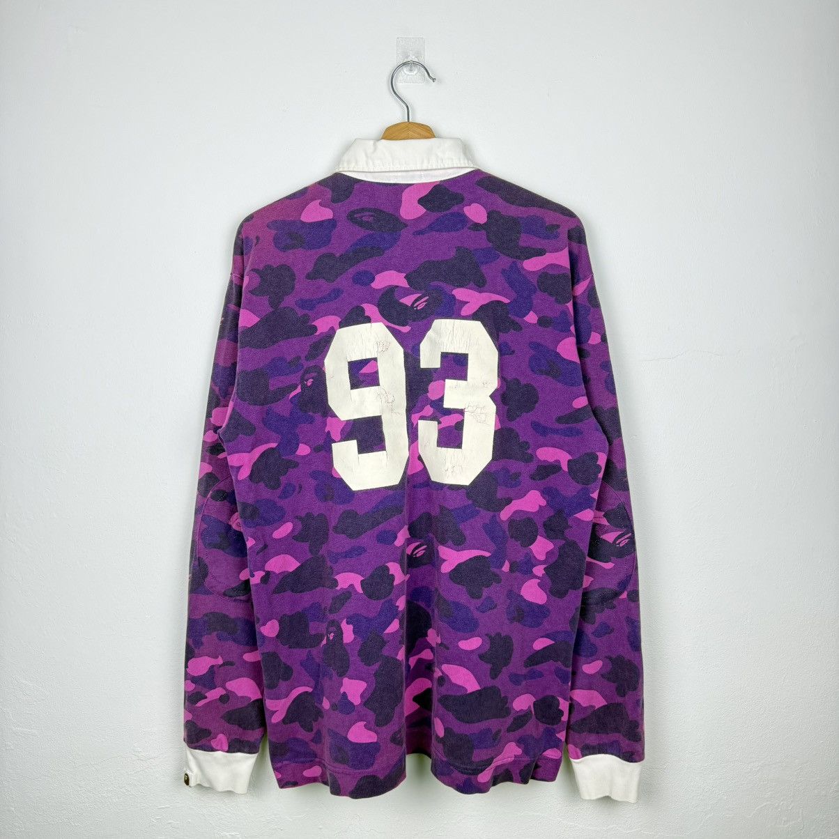 Bape A Bathing Ape Camo Polo Rugby Longsleeve Shirt Size US L / EU 52-54 / 3 - 2 Thumbnail