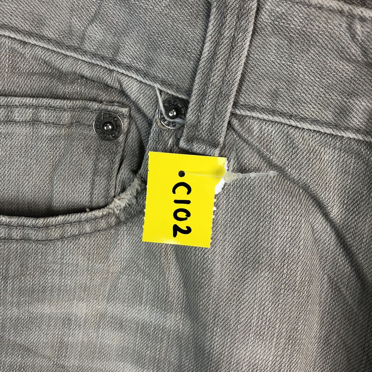 Japanese Brand DL Gennaro Jeans Grey Distressed Denim Pants #C102 Size US 27 - 11 Thumbnail