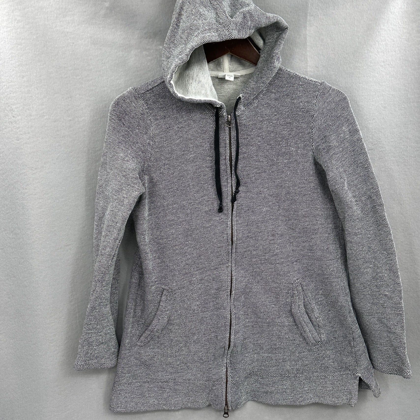 J. Jill J. Jill Hoodie Women XS Gray French Terry Full Zip Casual Womens Size XS / US 0-2 / IT 36-38 - 3 Thumbnail