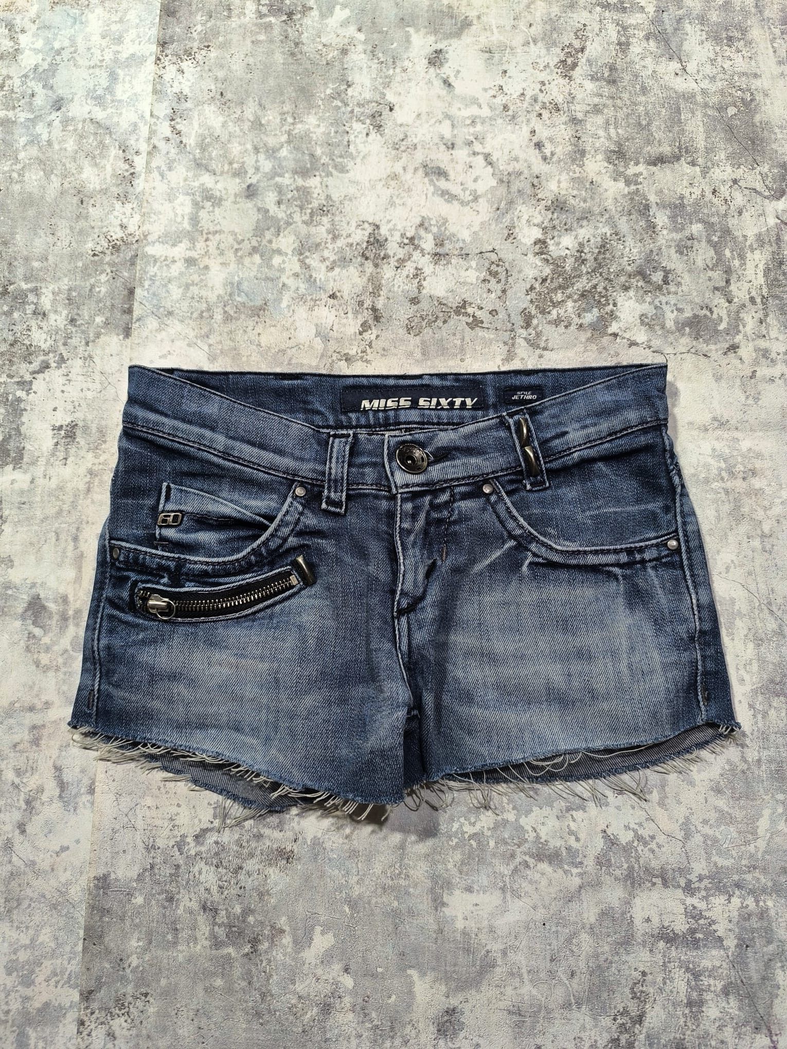 low rise miss sixty micro mini cutoff denim shorts
