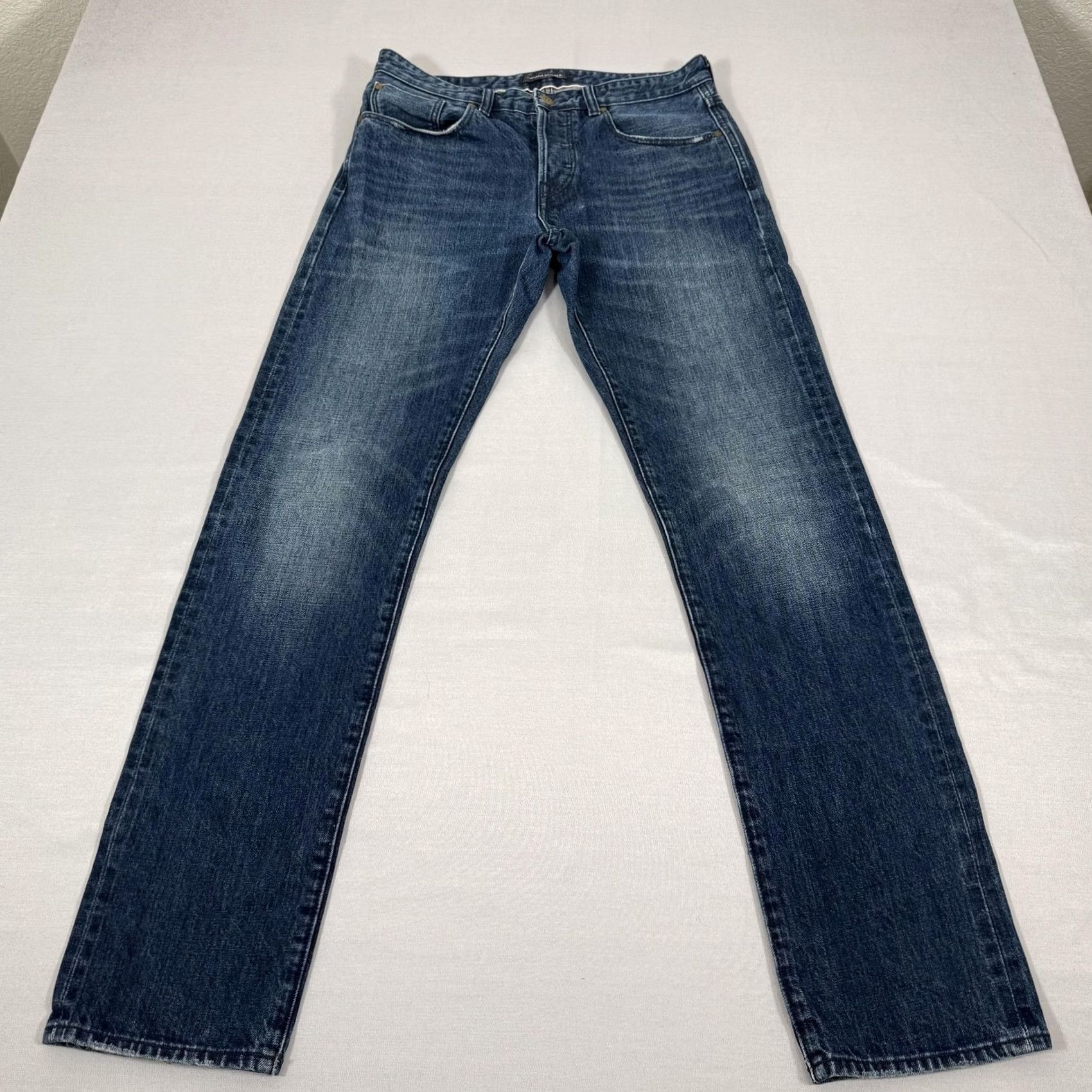 Banana Republic Banana Republic Mens Jeans 32x34 Blue Slim Fit Denim Pants Selvedge Work Size US 32 / EU 48 - 3 Thumbnail