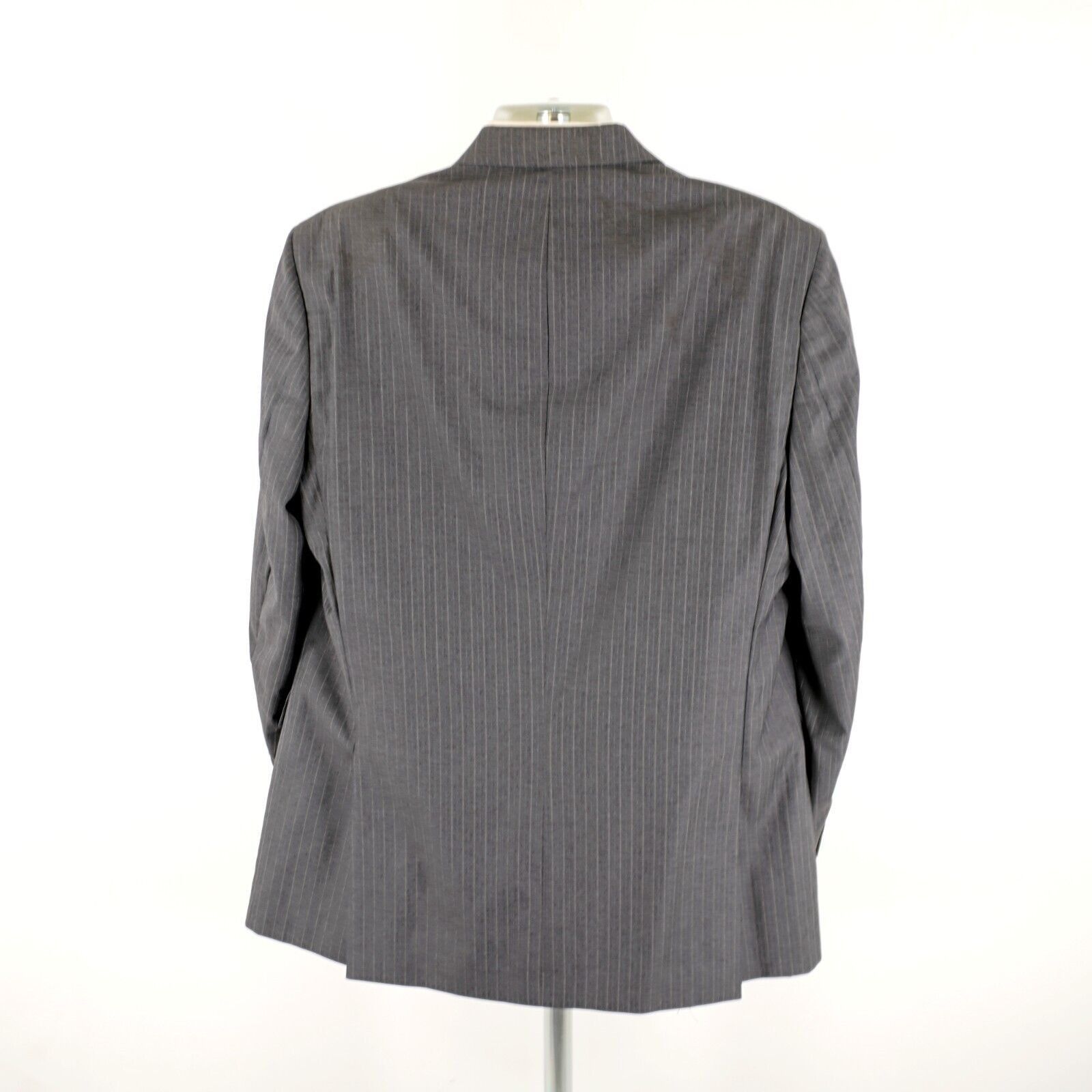 Loro Piana Loro Piana Cremieux Wool Gray Blue Striped 3 Button Suit Jac Size 44L - 7 Thumbnail