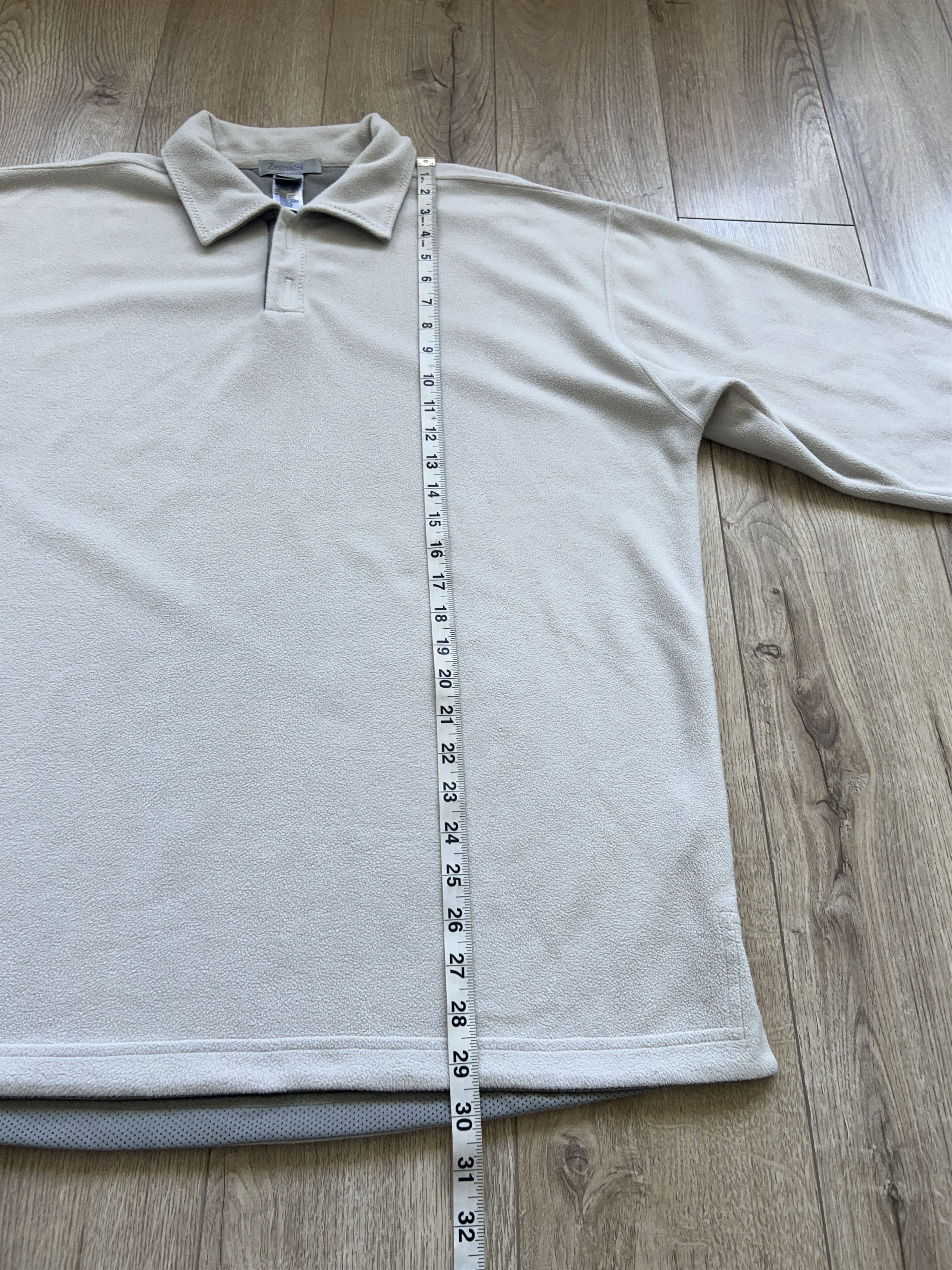 Ermenegildo Zegna Mens Fleece Polyester Polo Style Pullover Sweater Size L Size US L / EU 52-54 / 3 - 7 Thumbnail