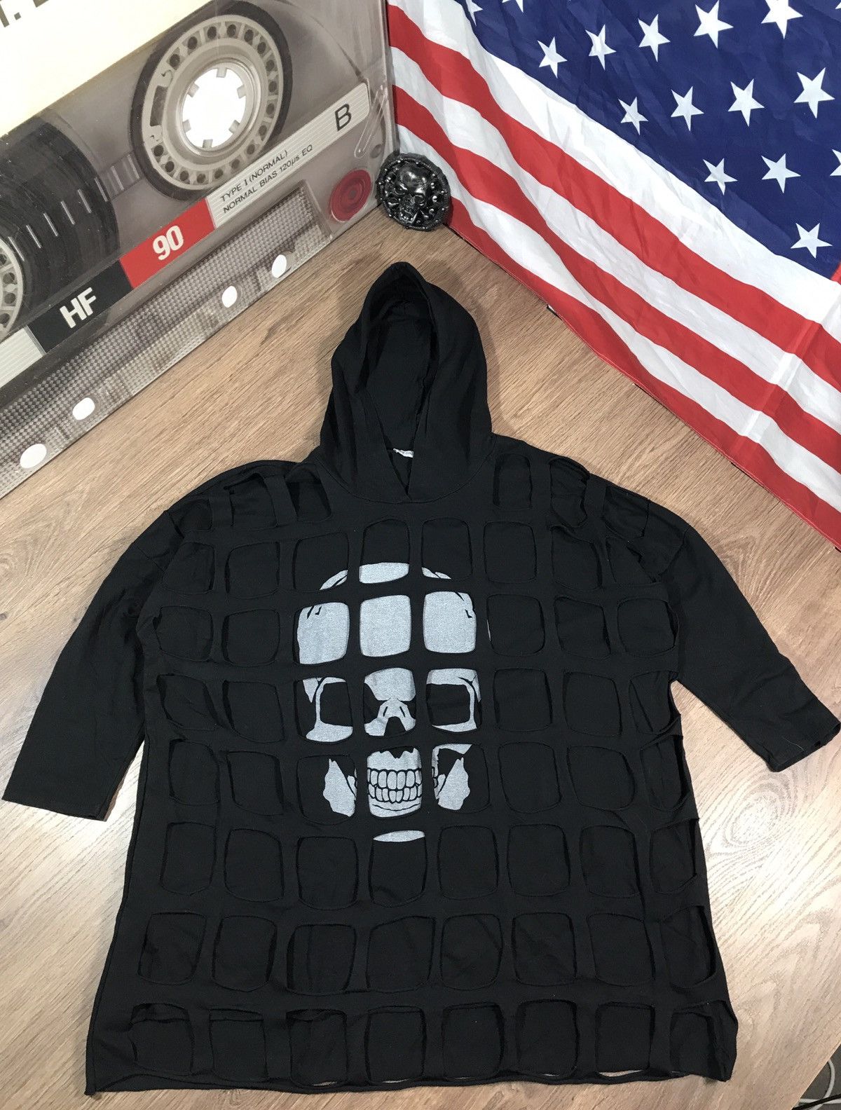 Japanese Brand × Vintage Oversized Long Sleeve Skull Shirt Size XL / US 12-14 / IT 48-50 - 1 Thumbnail