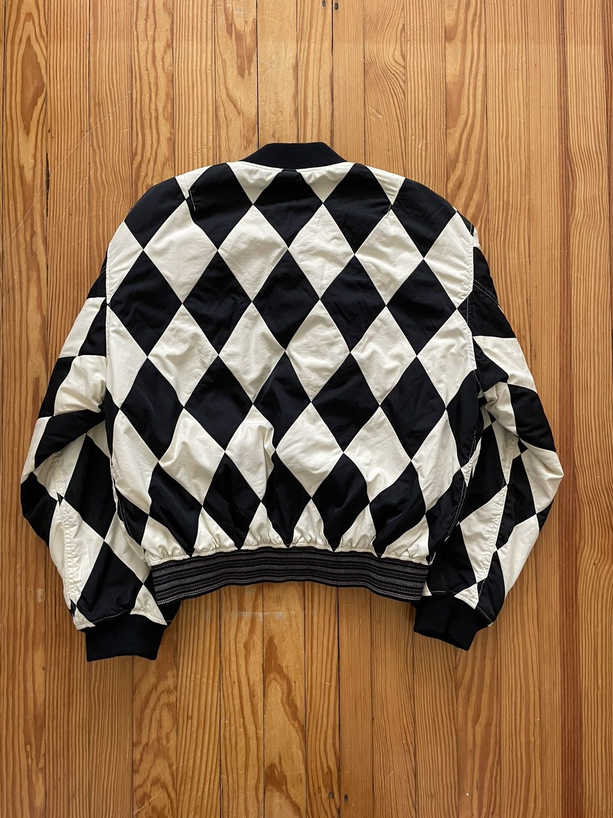 Kapital × Kapital Kountry Kapital SS18 Diamond Quilted Bomber Jacket Black / White Size US XL / EU 56 / 4 - 2 Thumbnail