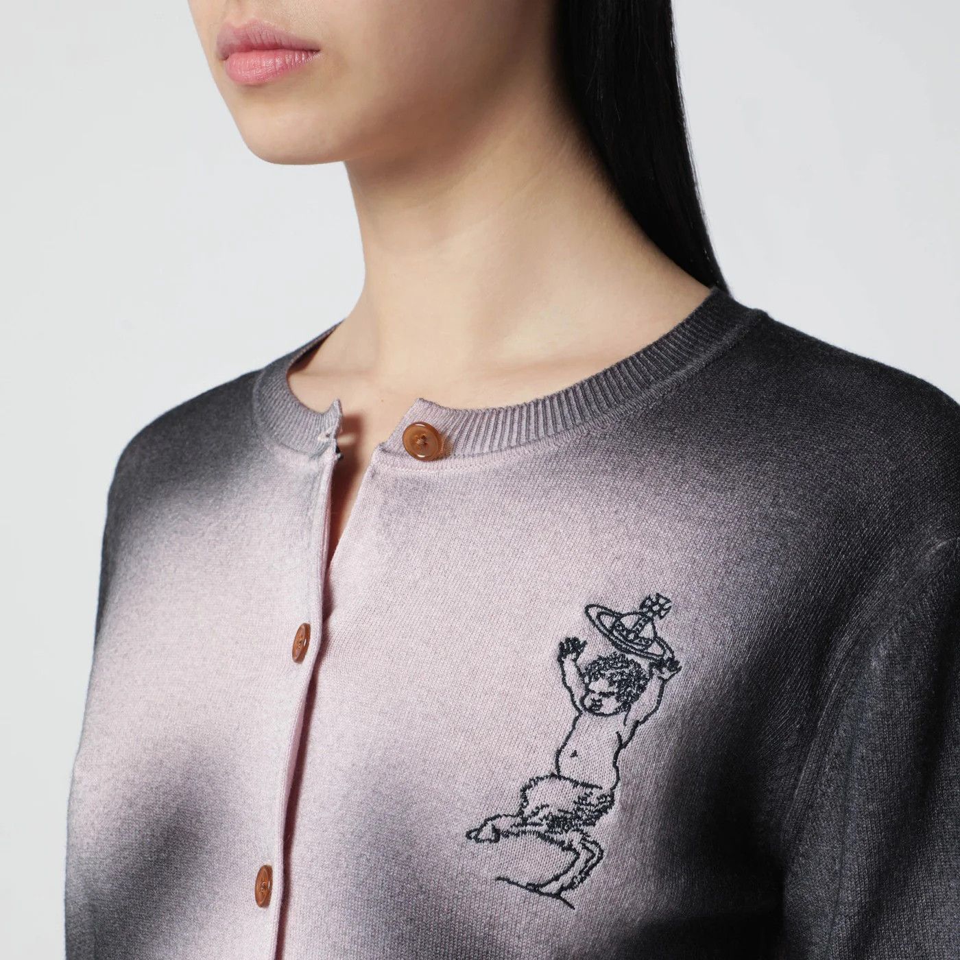 Vivienne Westwood o1d2blof0526 Dégradé-Effect Cardigan in Pink/Black Size S / US 4 / IT 40 - 4 Thumbnail