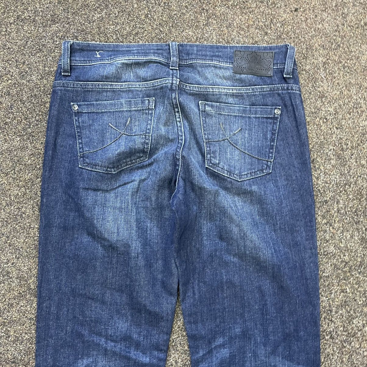 Vintage Y2K Baggy Bootcut Distressed Faded Jeans Skater Streetwear Size 34" / US 12 / IT 48 - 3 Thumbnail