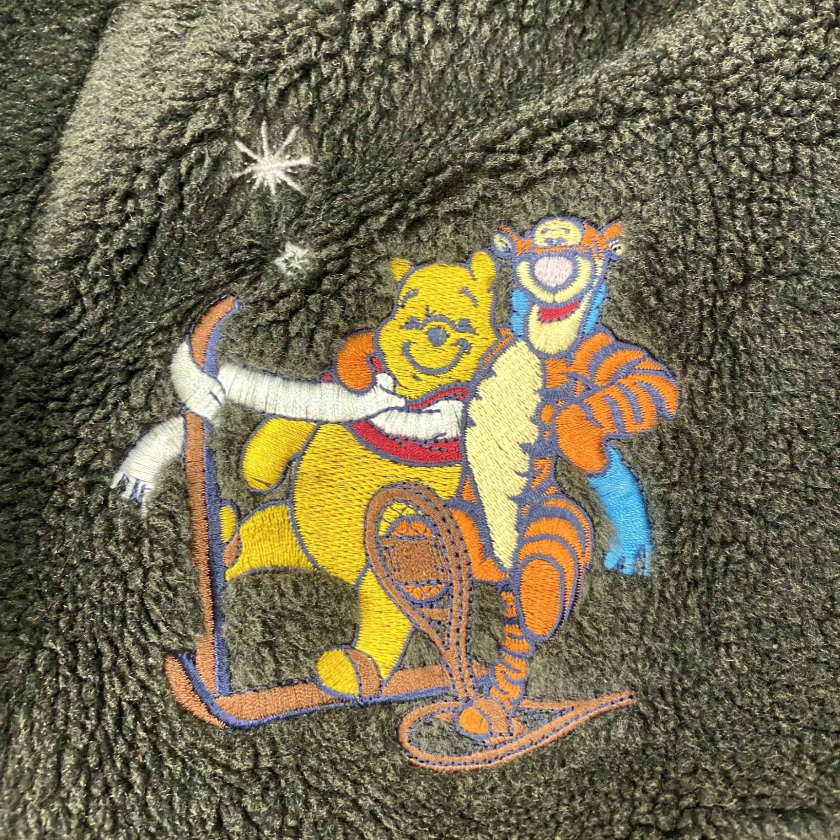 Disney Disney Fleece Jacket Womens L Gray Embroidered Pooh Tigger Button Up Christmas Holiday Jacket Mens? Size L / US 10 / IT 46 - 2 Thumbnail