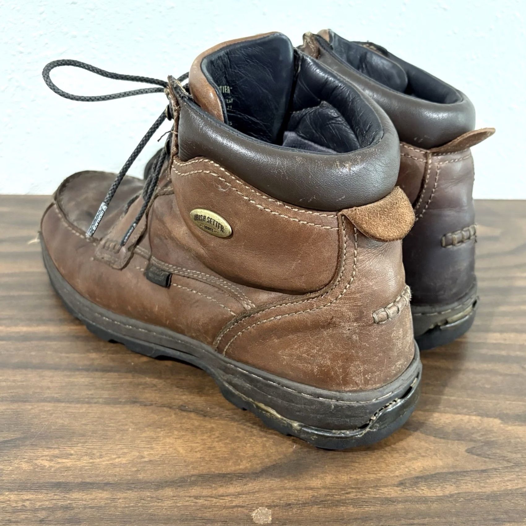 Vintage Red Wing Shoes Boots Moc Toe 13 D 3875 Brown Leather Waterproof Chukka Hunting Logo Men’s Boots Size US 13 / EU 46 - 7 Thumbnail