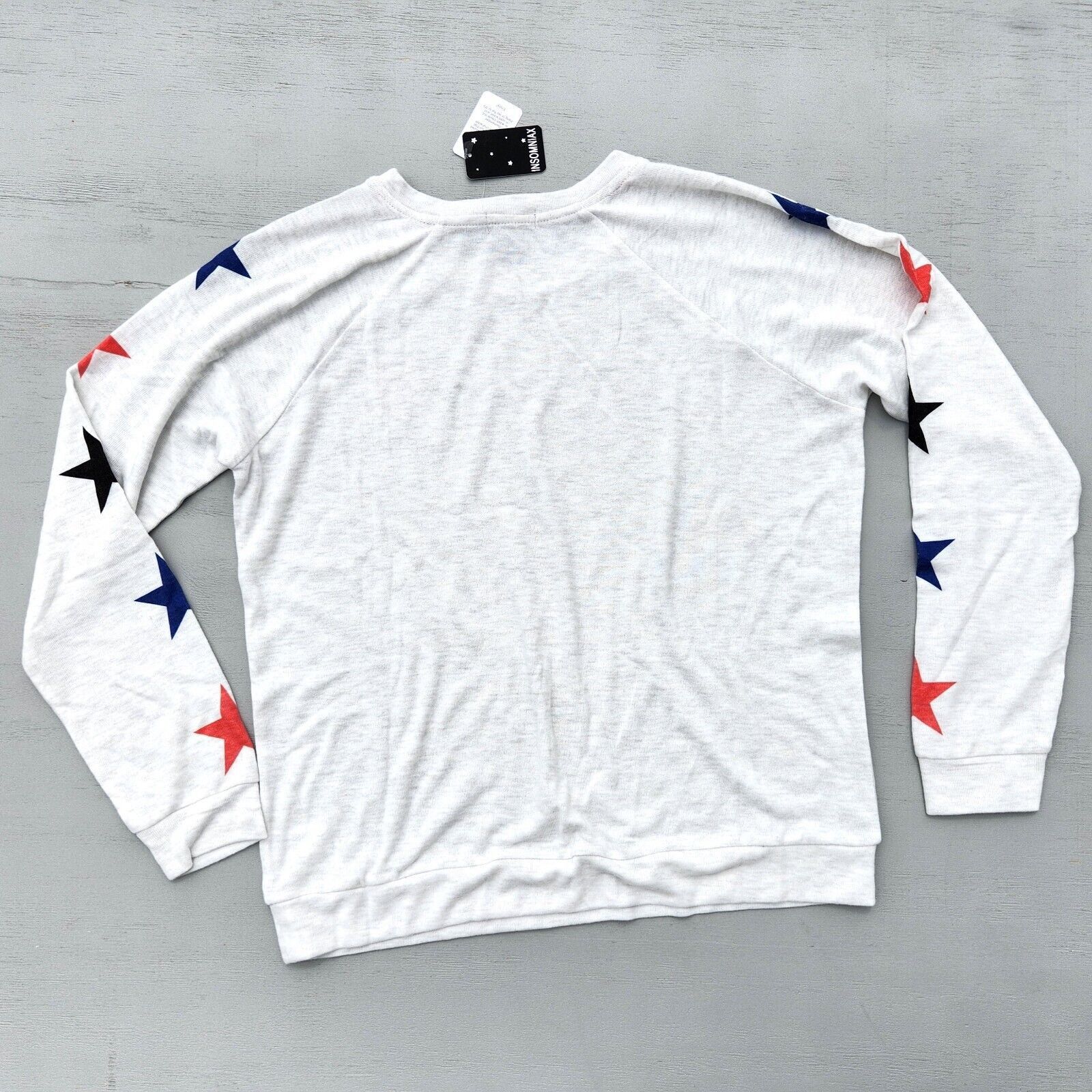 The Unbranded Brand Insomniax Women White Star Crewneck Pajama Top Size M Size ONE SIZE - 3 Thumbnail
