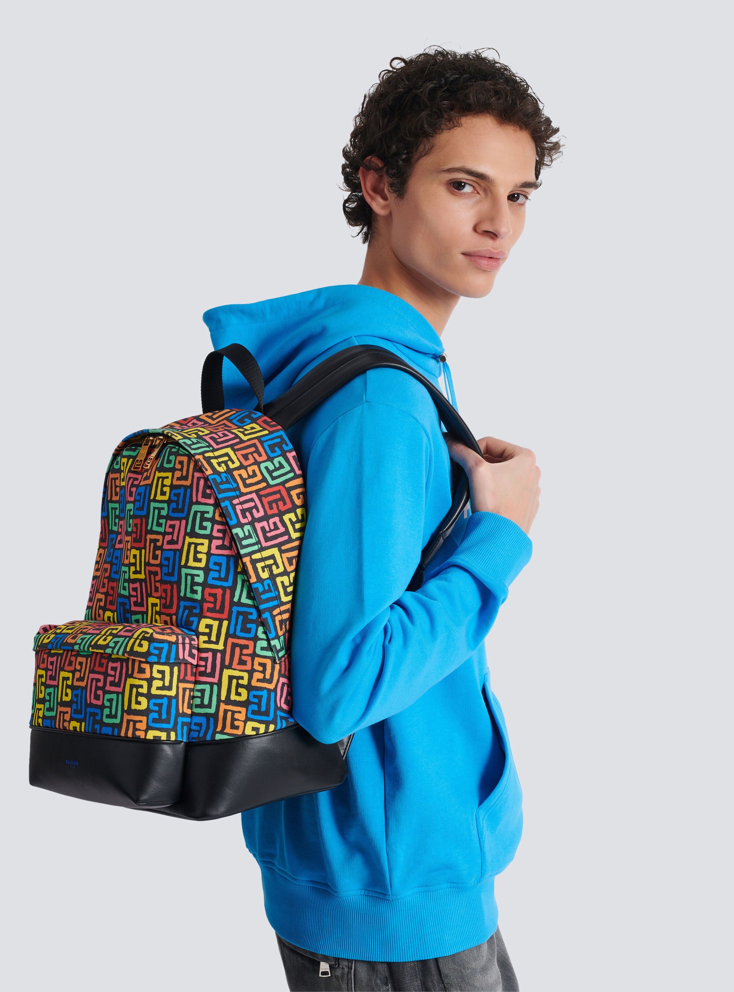 Balmain o1s1wg111025 Size: OS/Canvas Backpack in Multicolor Size ONE SIZE - 4 Thumbnail