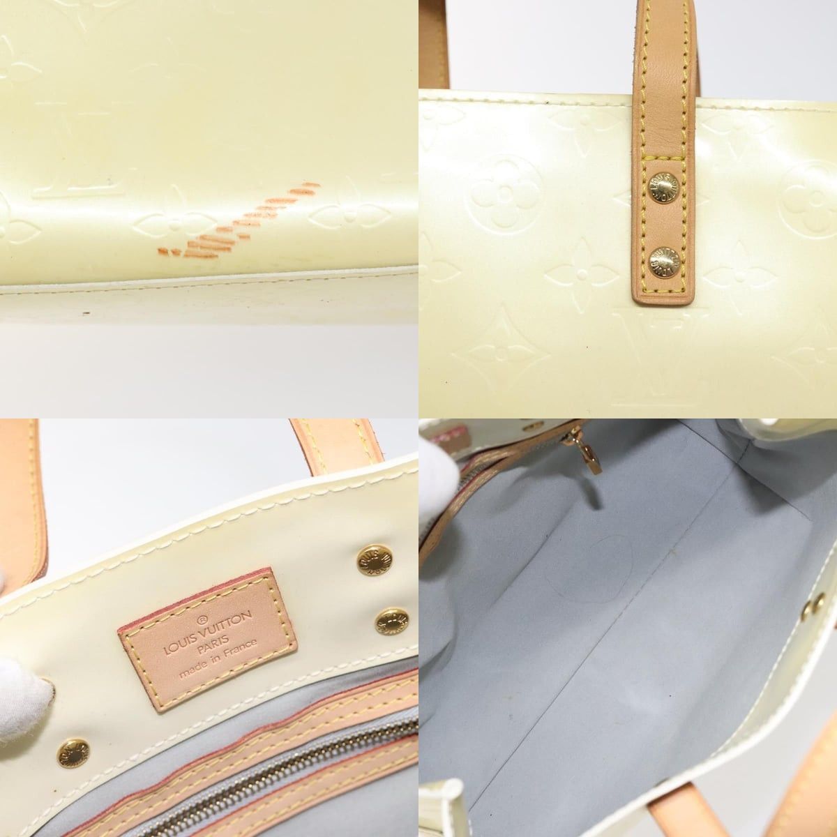 Louis Vuitton LOUIS VUITTON Monogram Vernis Reade PM Hand Bag Perle M91336 Size ONE SIZE - 11 Thumbnail