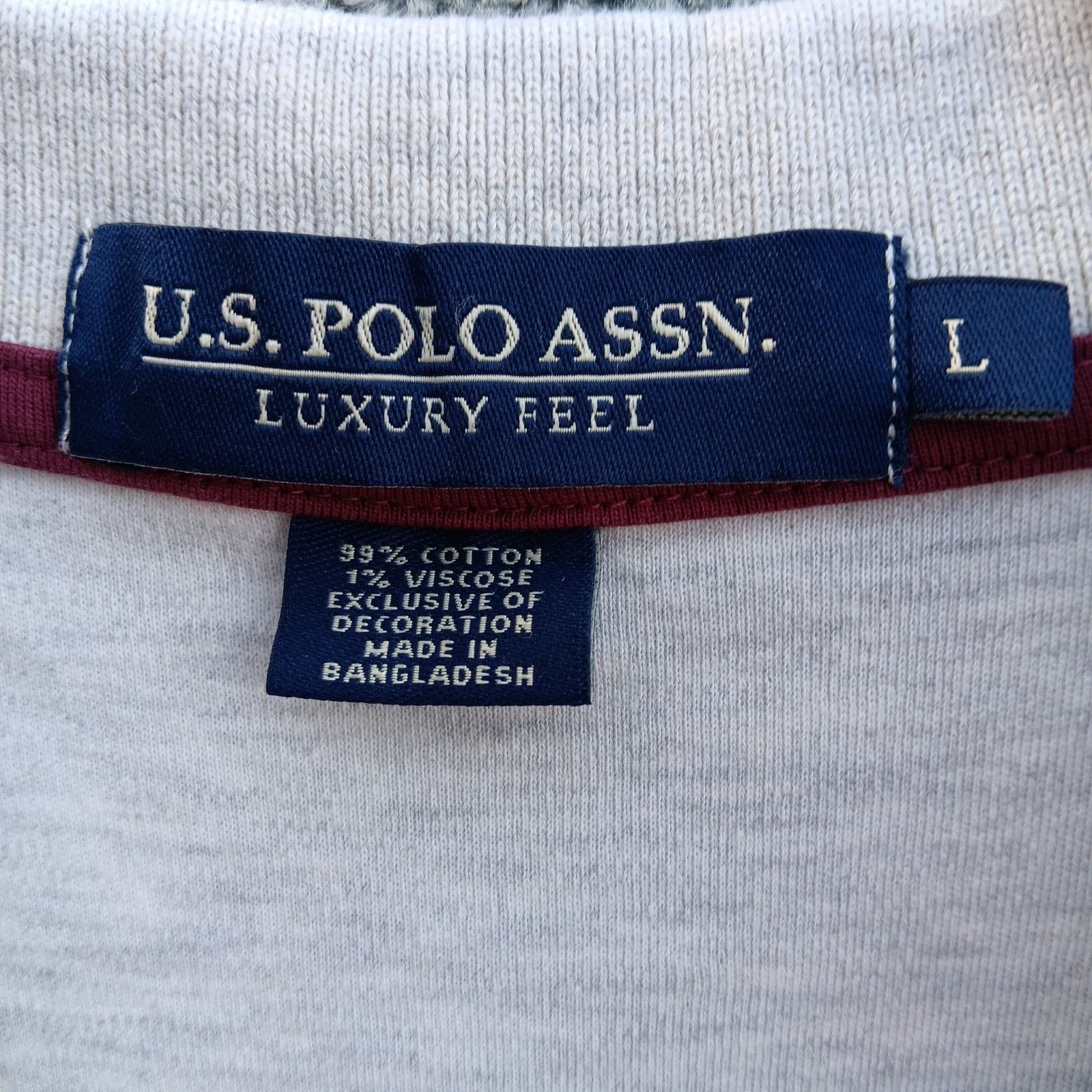 U.S. Polo Assn. US Polo Assn Luxury Feel Polo Shirt White Mens Large Preppy Size US L / EU 52-54 / 3 - 3 Thumbnail