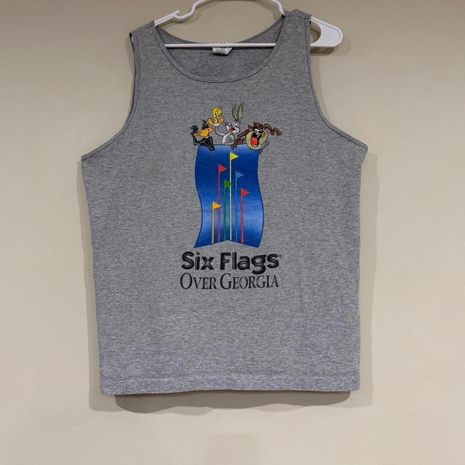 Other 1998 Six Flags Over Georgia Looney Tunes Tank Top Size US XL / EU 56 / 4 - 1 Thumbnail