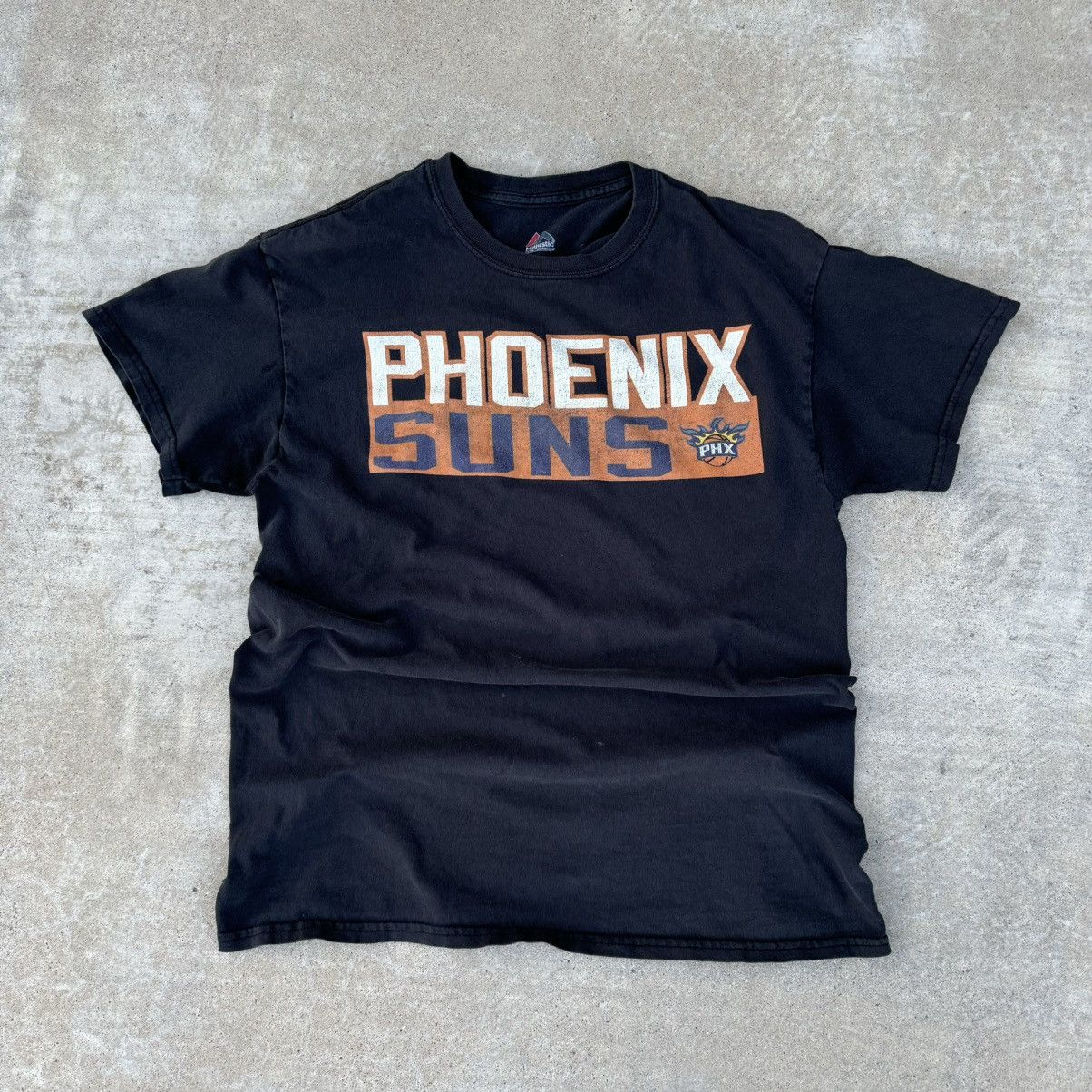 NBA × Nike × Stussy Vintage Y2K Faded Black Phoenix Suns Graphic Tee Medium Size US M / EU 48-50 / 2 - 1 Thumbnail