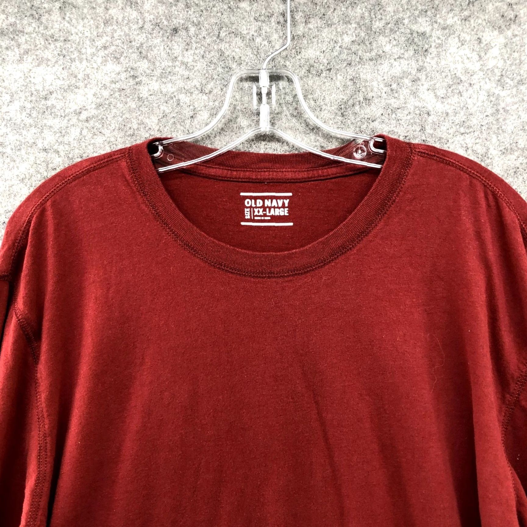 Old Navy Old Navy T-Shirt Mens XXL Crew Neck Long Sleeve Cotton Red Classi c Knit 2XL Casual Shirt Size US XXL / EU 58 / 5 - 3 Thumbnail