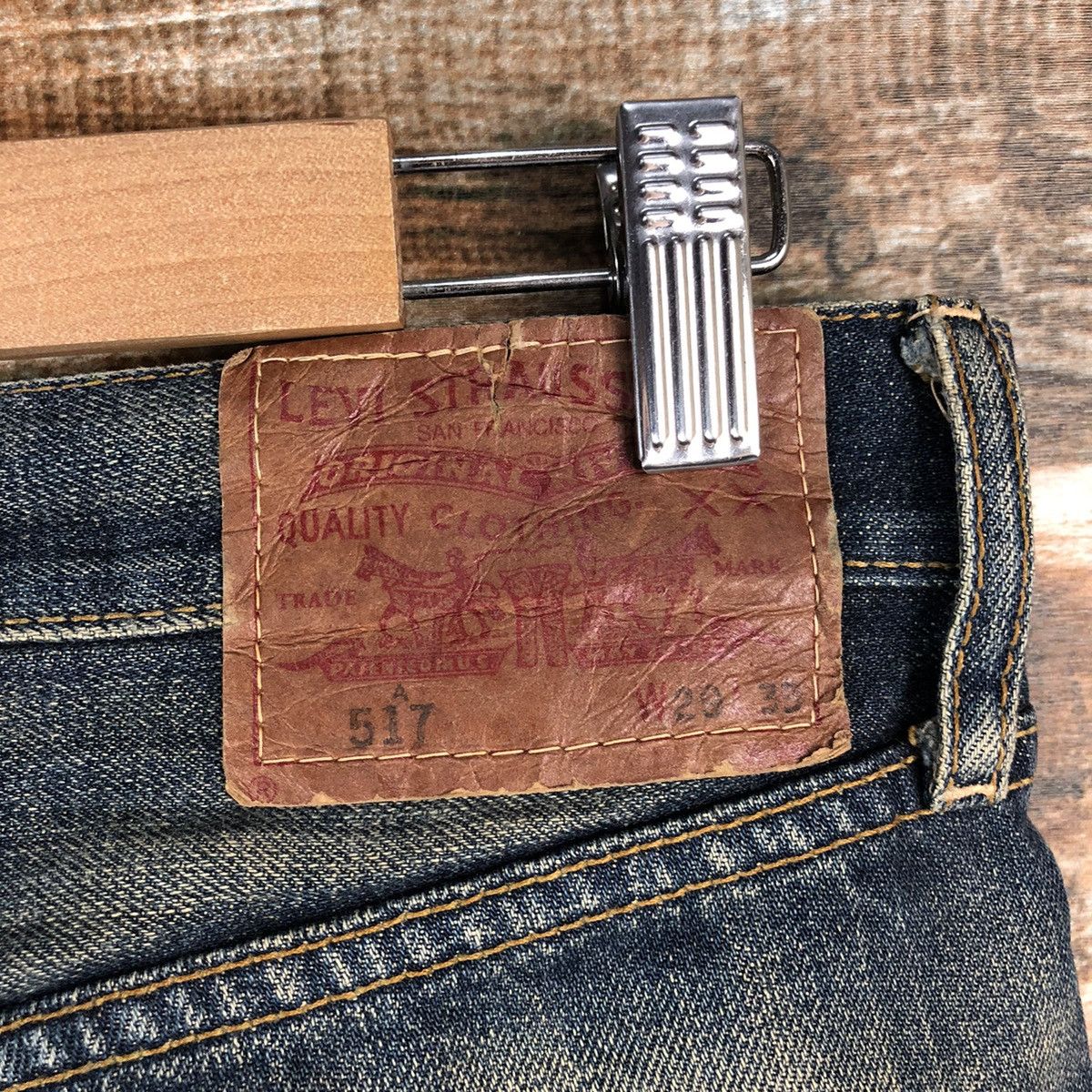 Levi's DL Levis 517 Blue Denim Pants #C192 Size US 28 / EU 44 - 18 Thumbnail