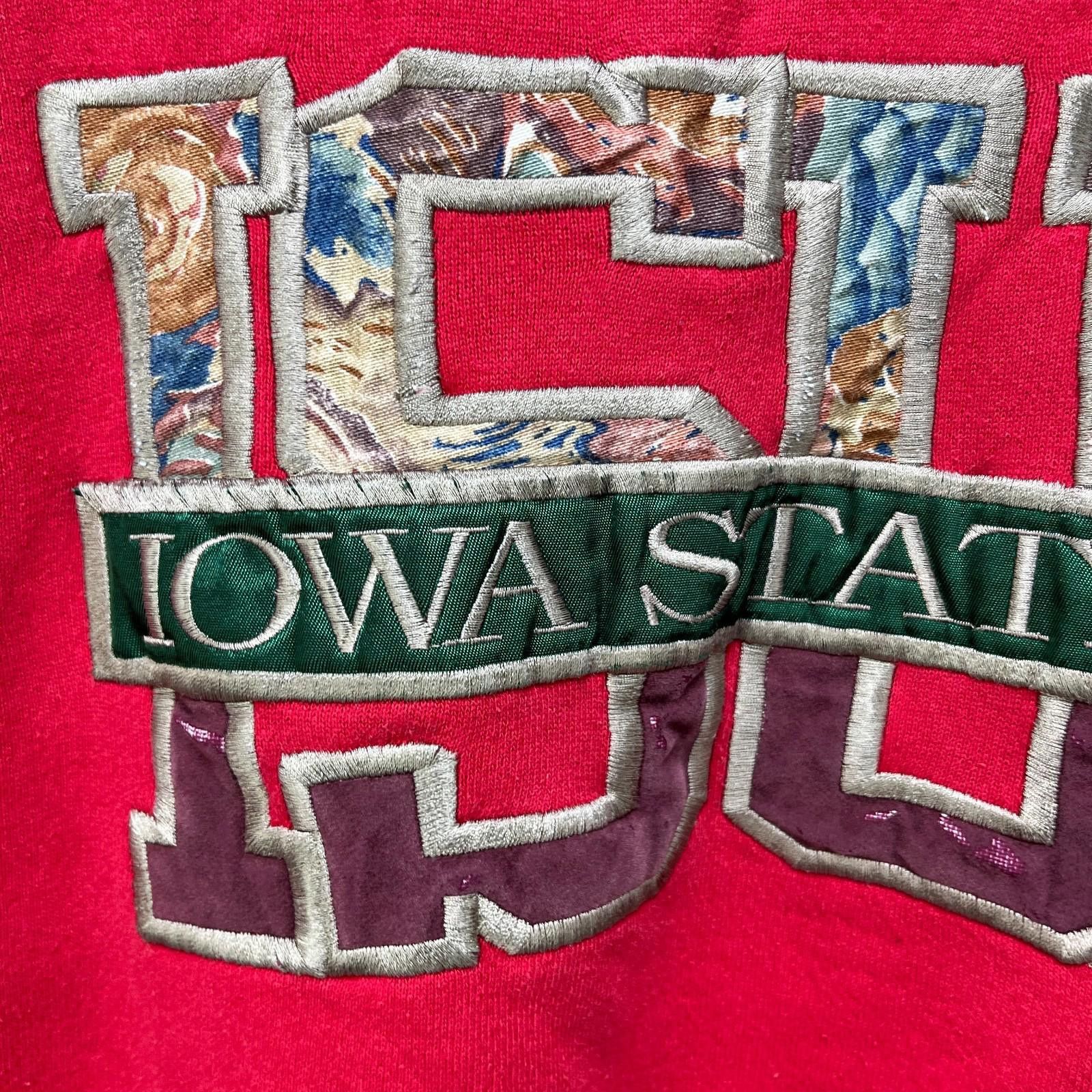 Designer Vintage 90s Iowa State University Cyclones Sweatshirt Large Size ONE SIZE - 3 Thumbnail