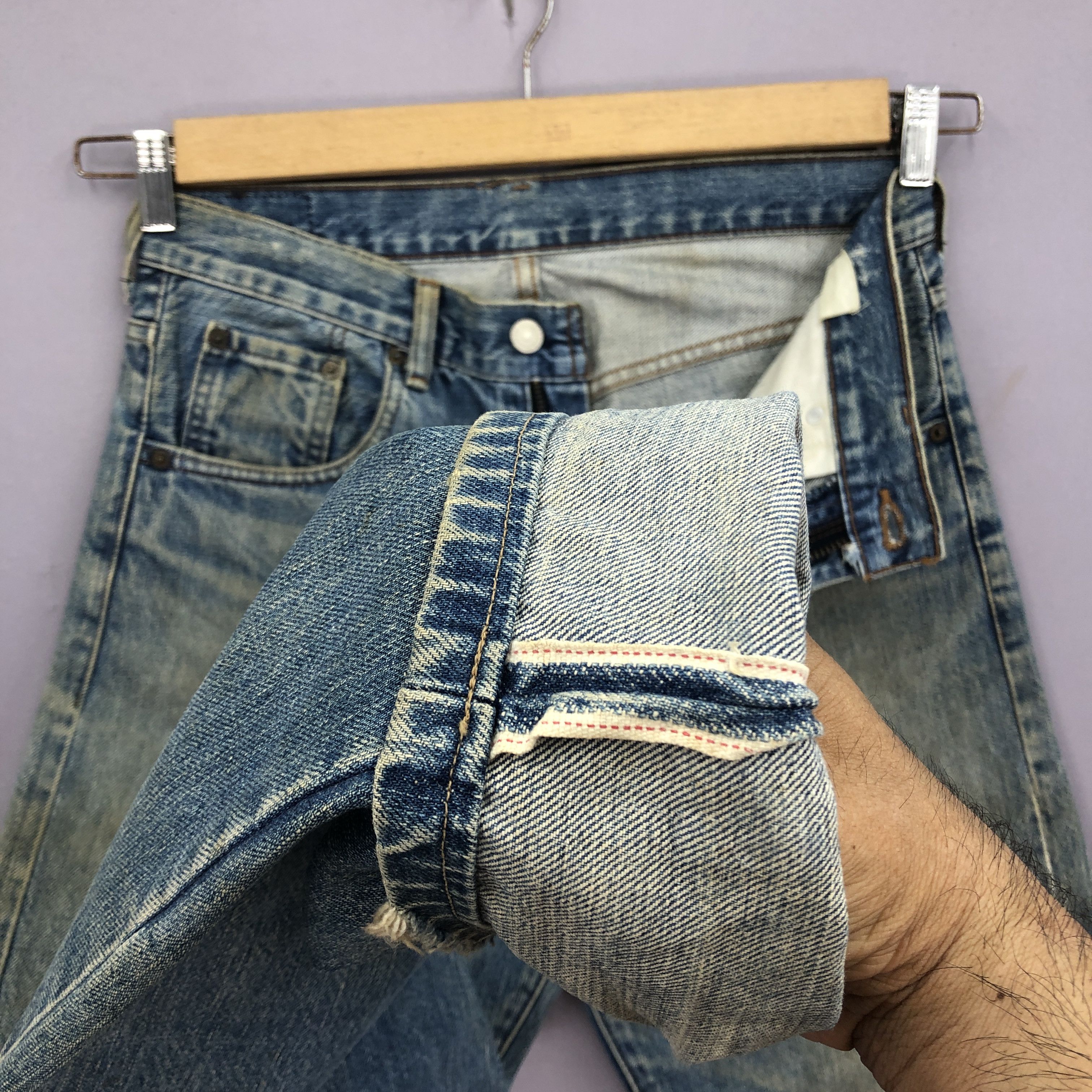 Levi's Vintage 80s Levis 502xx Selvedge Jeans Mudwash Redline Denim Size US 32 / EU 48 - 8 Thumbnail