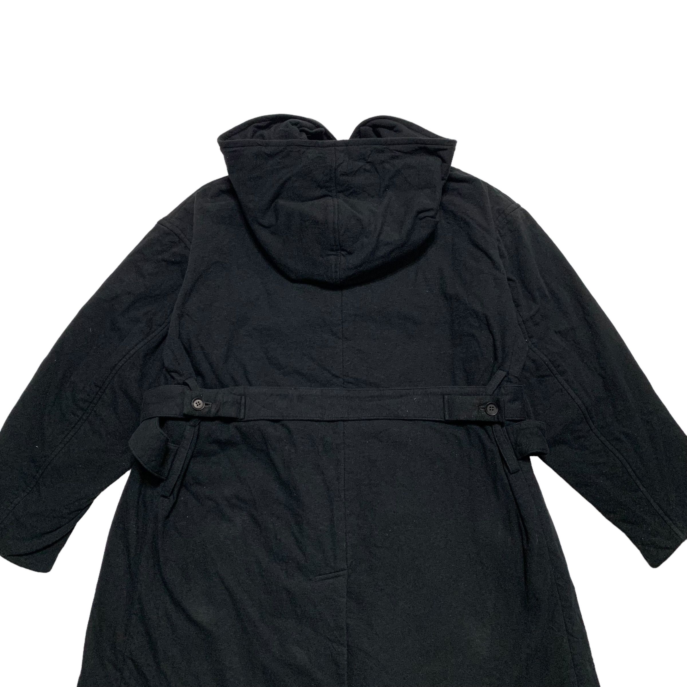 Yohji Yamamoto Vintage Yohji Yamamoto Signature Noir Hooded Oversize Coat Size S / US 4 / IT 40 - 10 Thumbnail