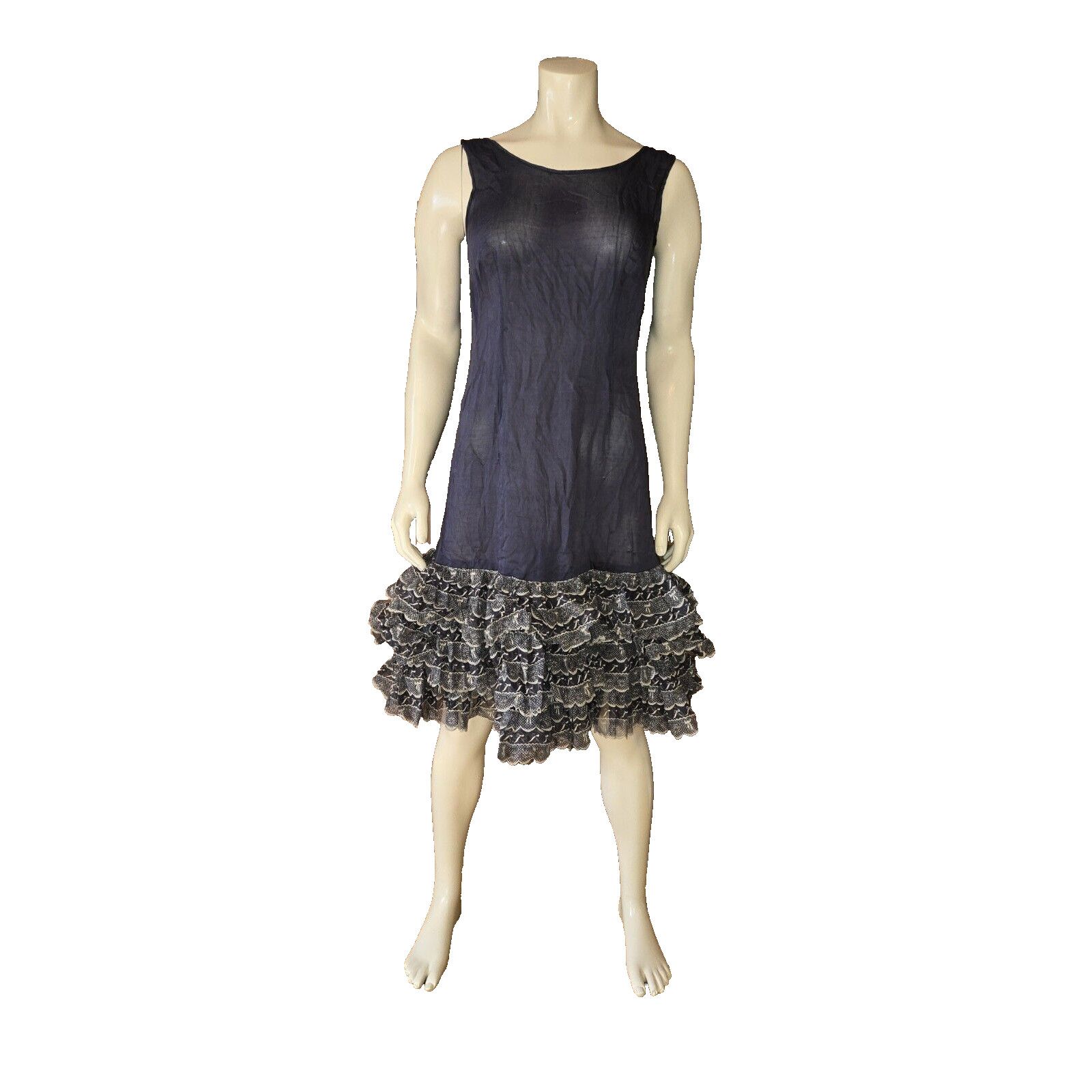 Other Vintage Original Antique Layered Ruffle Tank Flapper Dress S Size S / US 4 / IT 40 - 1 Thumbnail