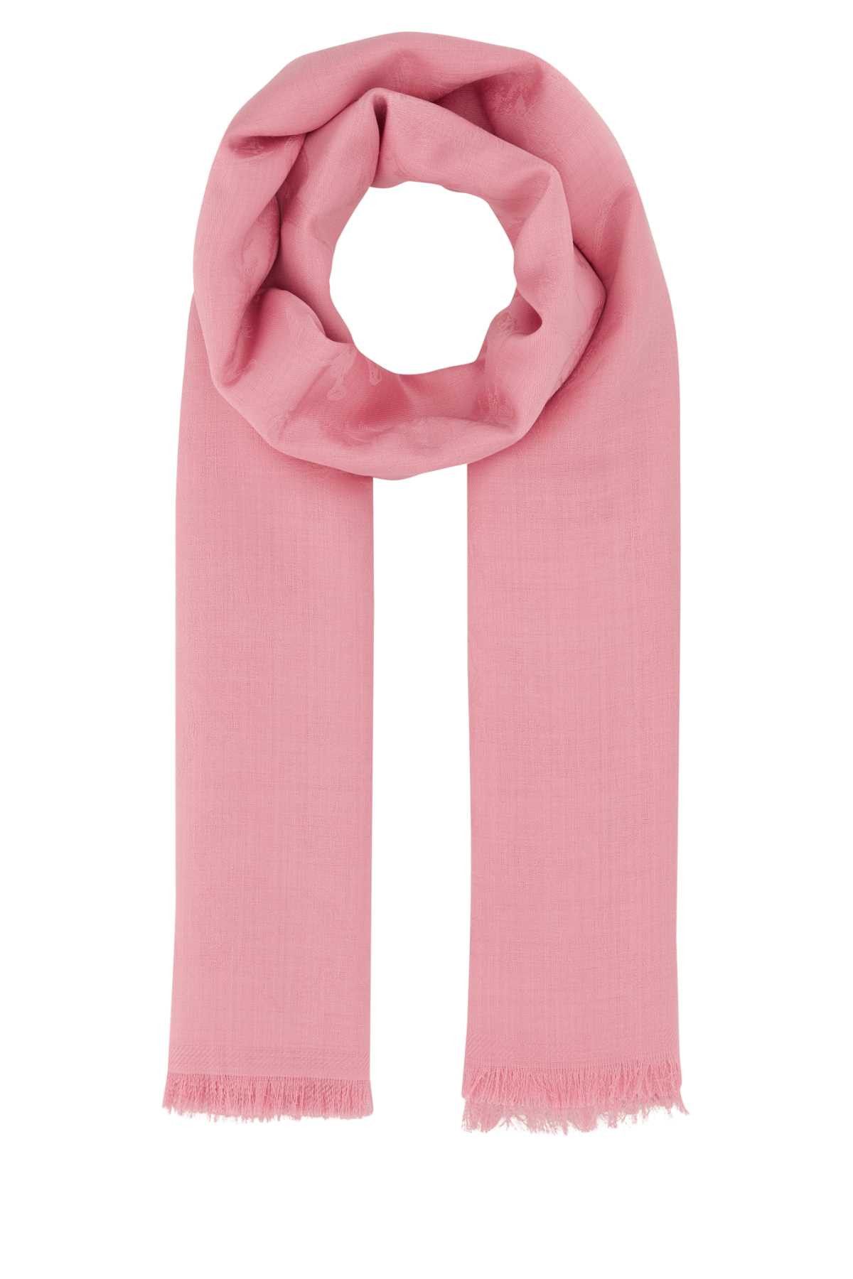 Alexander McQueen Pink Wool Blend Foulard Size ONE SIZE - 1 Thumbnail