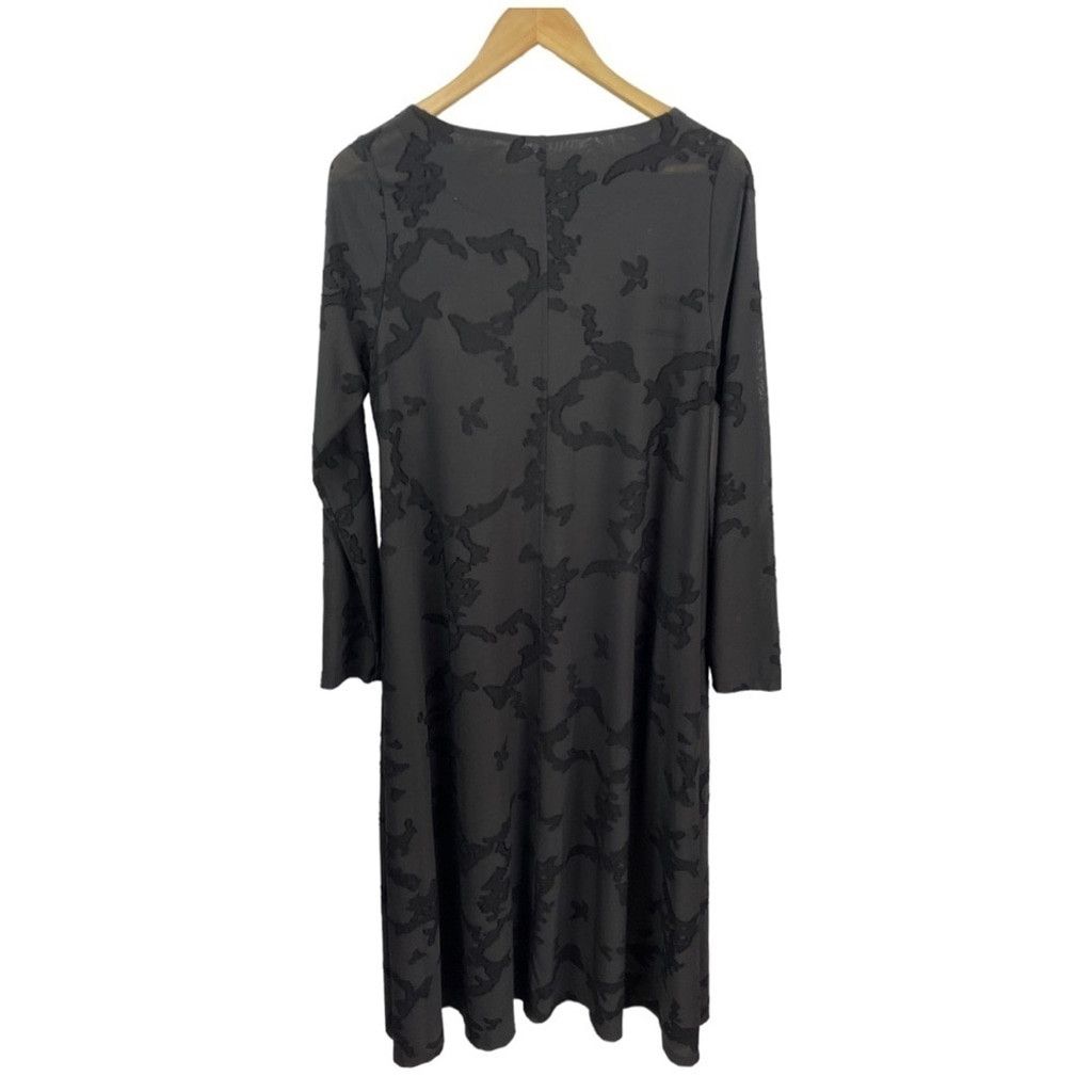 Other NEW Alembika Black Burnout Long Sleeve Maxi Dress Size 2(M) Size M / US 6-8 / IT 42-44 - 3 Thumbnail