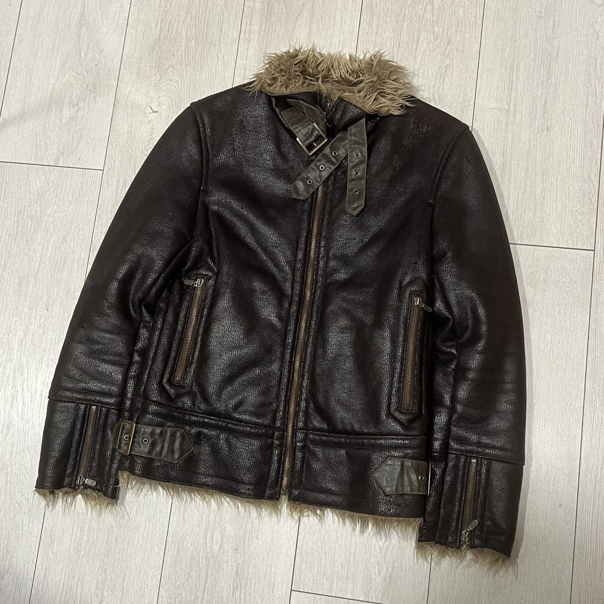 Tornado Mart Japan Leather Jacket in Brown M Vintage Rare