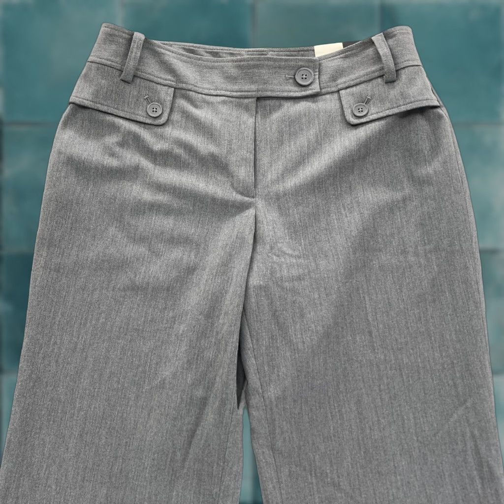 Ann Taylor Ann Taylor LOFT Ann Trouser Women's 6 Gray Stretch Fabric Boot Cut Mid Rise NWT Pants Size 28" / US 6 / IT 42 - 1 Thumbnail