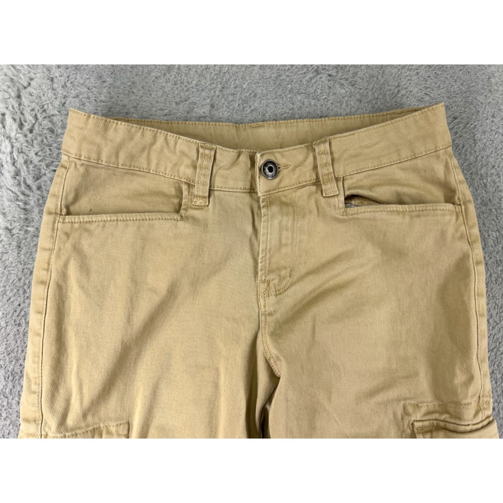 Vintage BONGO Womens Pants Cargo Twill Beige 26x26 Regular Inseam Ankle Zip 26 Waist Tapered Rise 7 Size 28" / US 6 / IT 42 - 7 Thumbnail