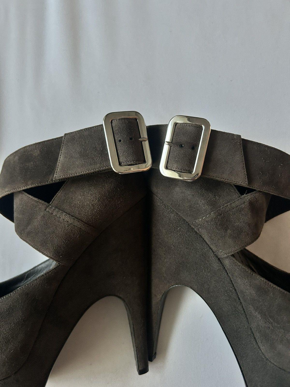 Yves Saint Laurent FW2009 Lady Gaga Imperiale suede platform wedge heels Size US 6 / IT 36 - 9 Thumbnail
